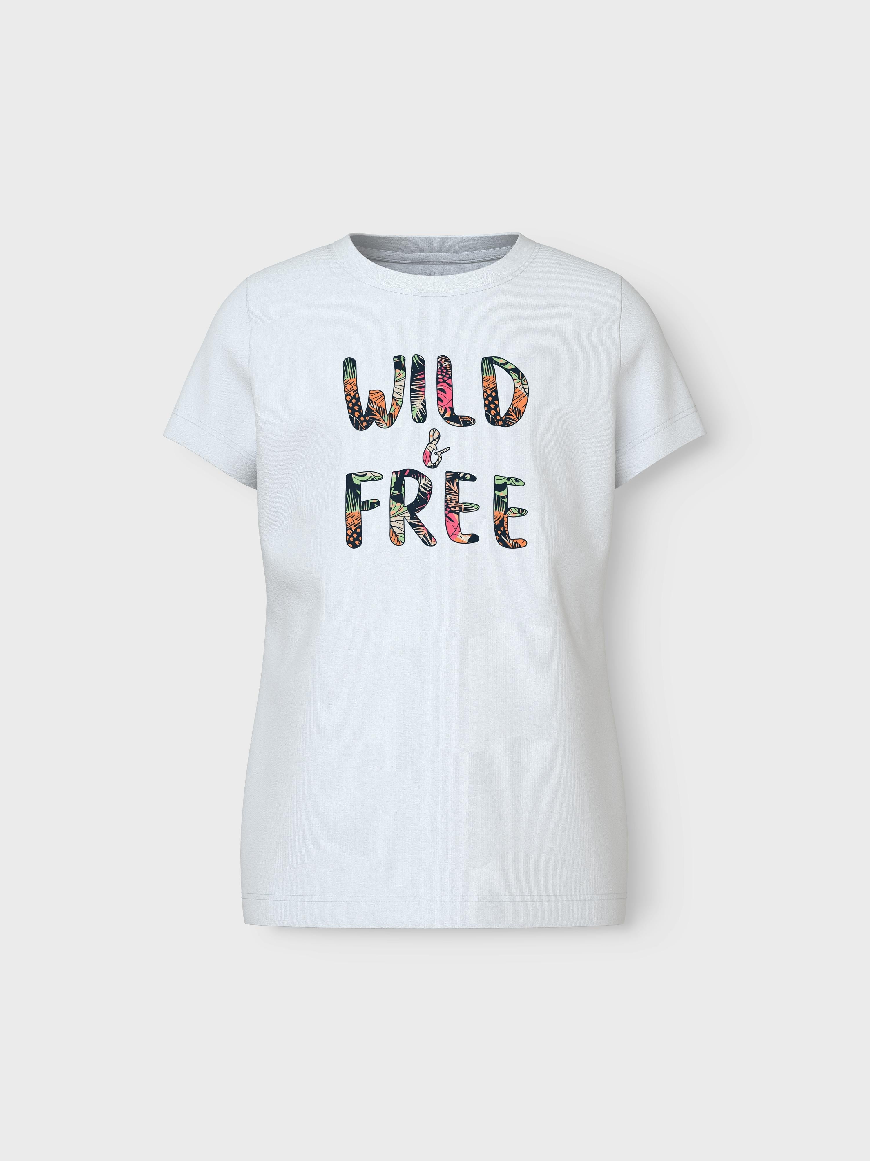 Name It t-shirt kids bianco wild & free