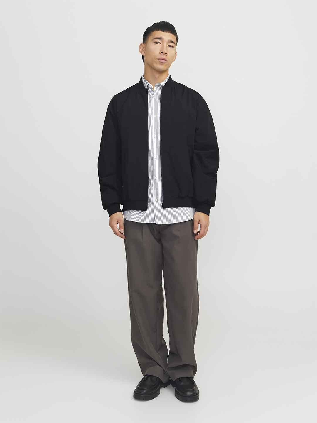 Jack & Jones giubbino nero a bomber