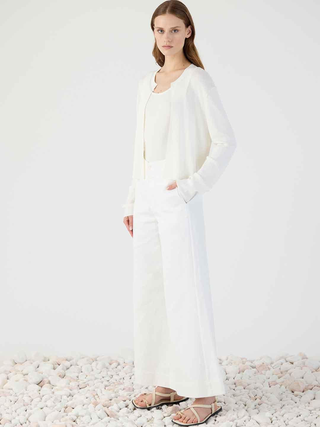 Eleh pantaloni bianco