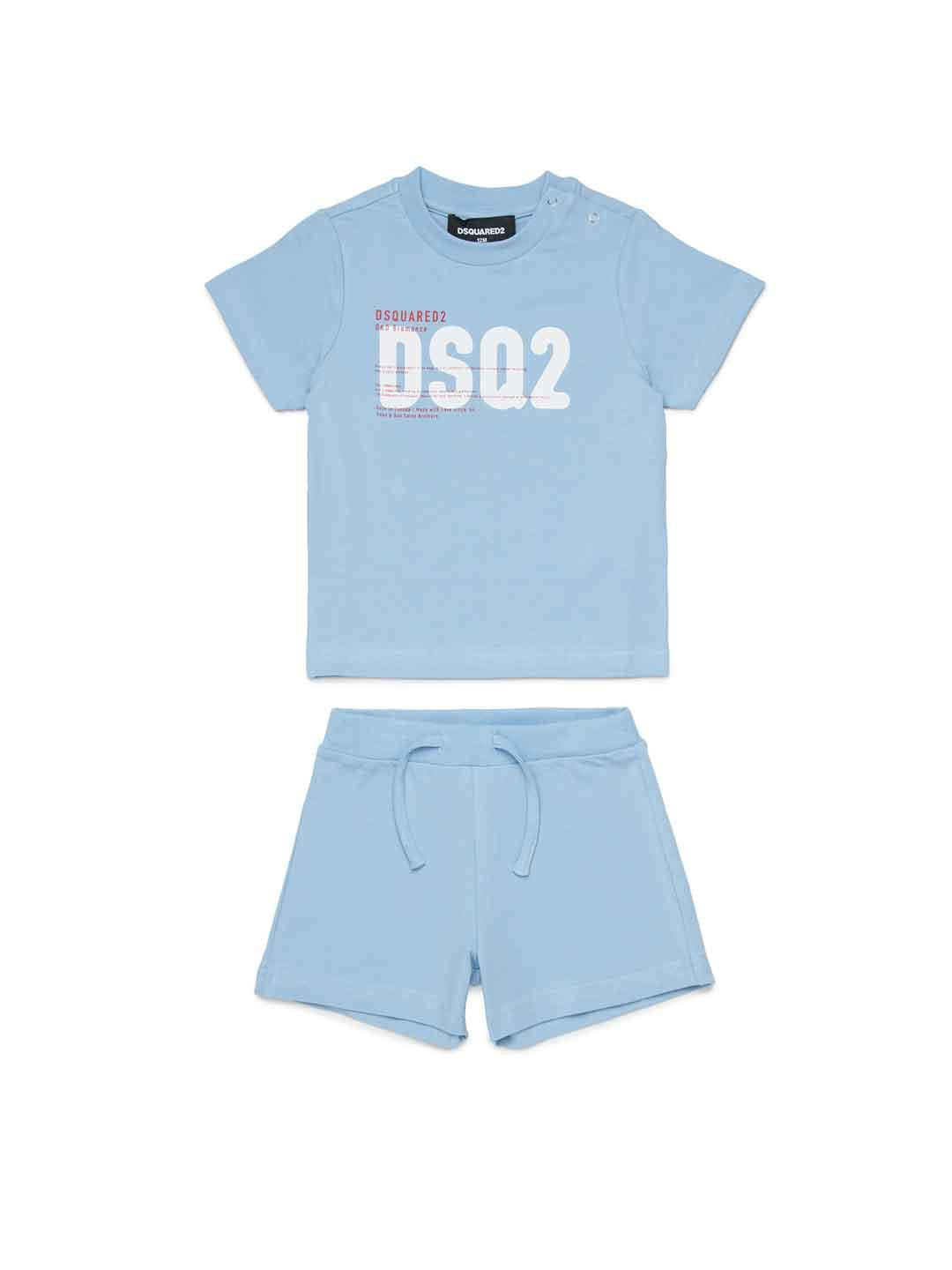 Dsquared 2 coordinato kids celeste