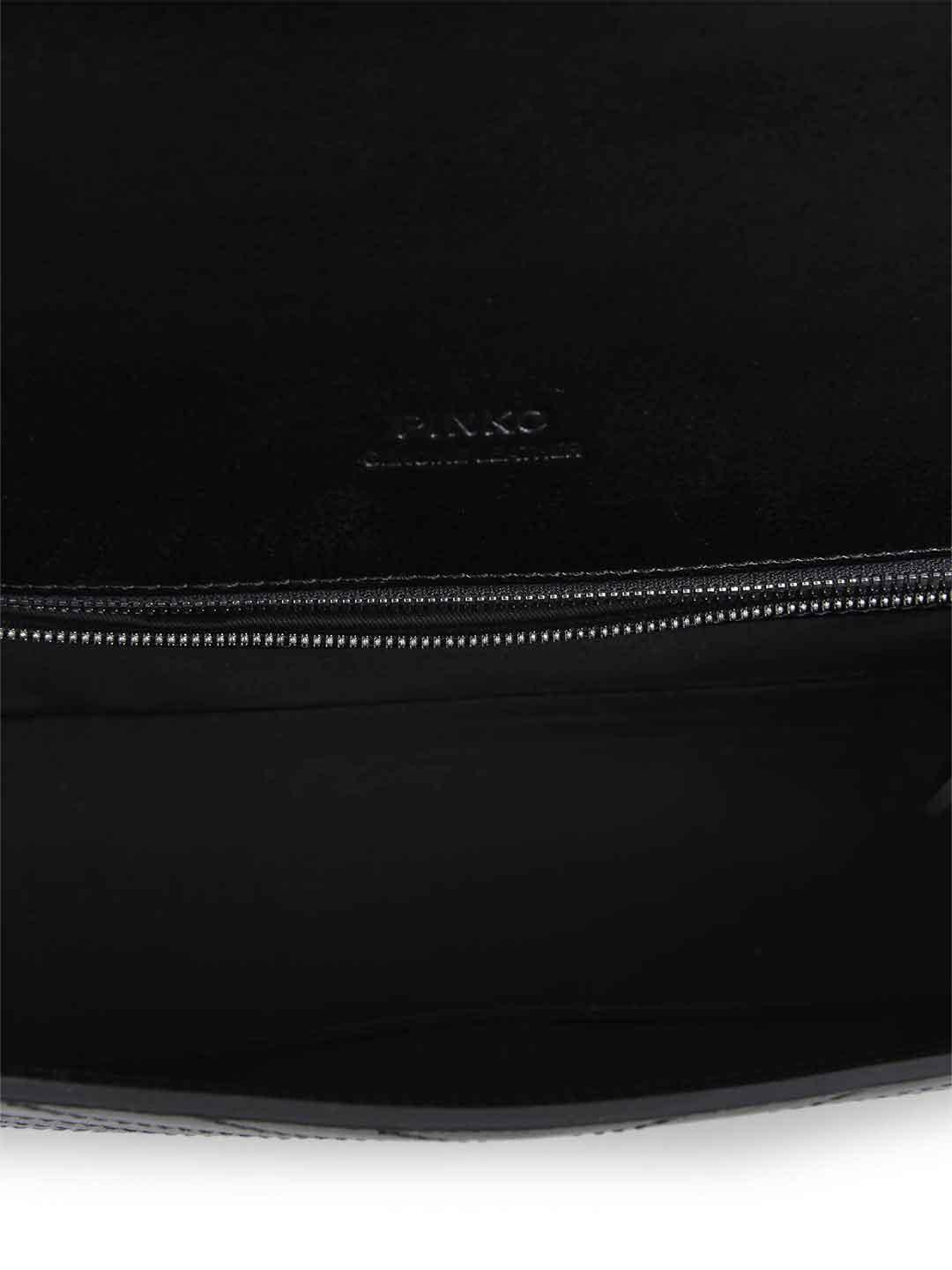 Pinko Love One Light Classic borsa nero e argento