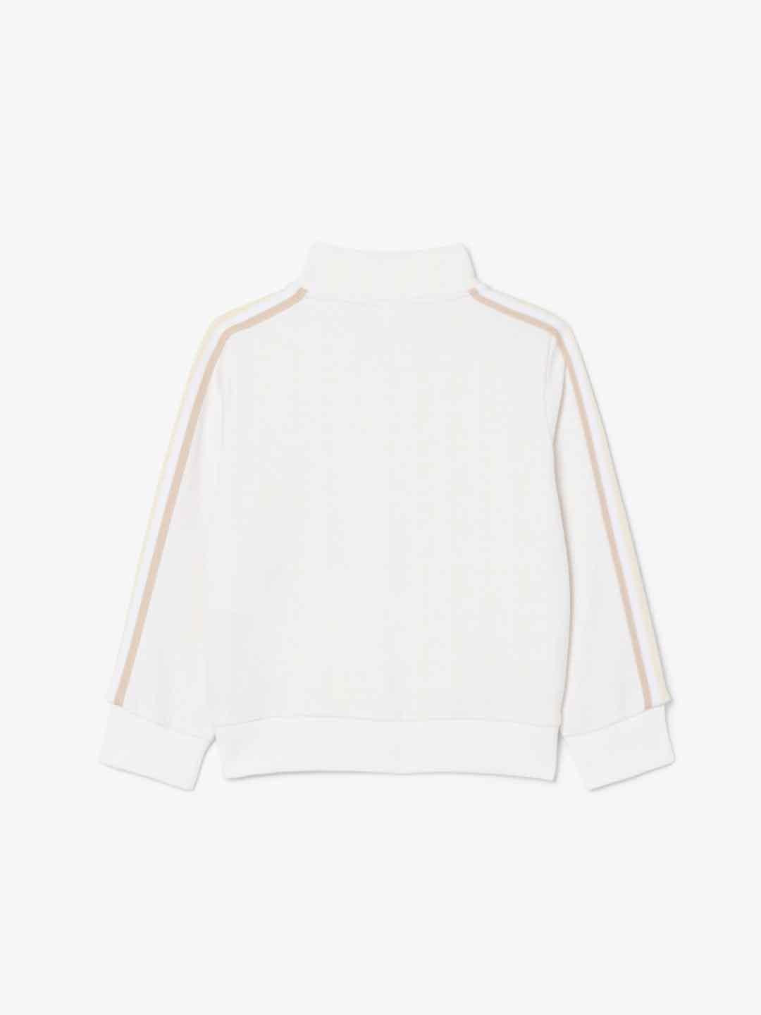 Lacoste felpa kids panna con zip