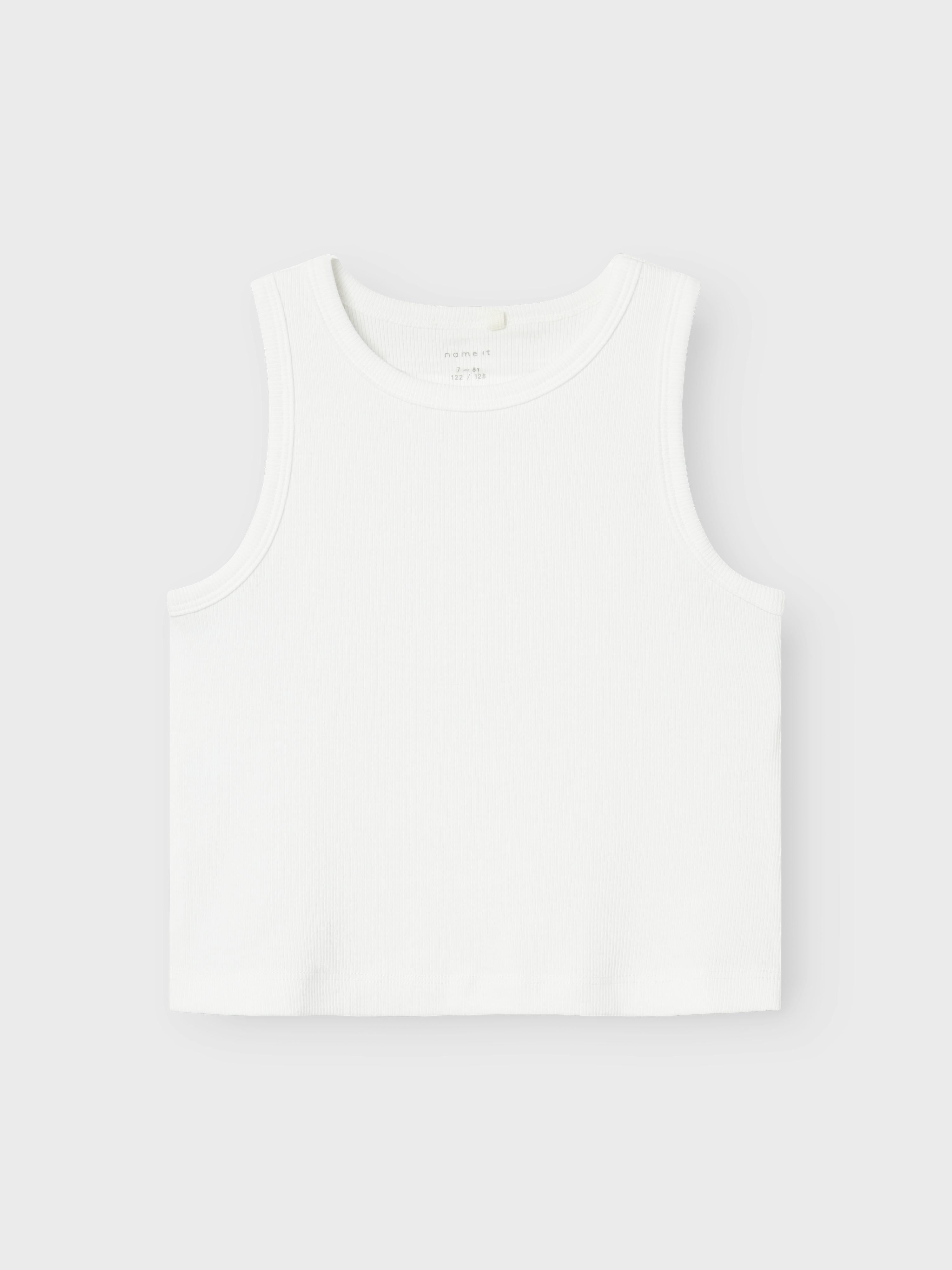 Name It canotta kids bianco a coste crop