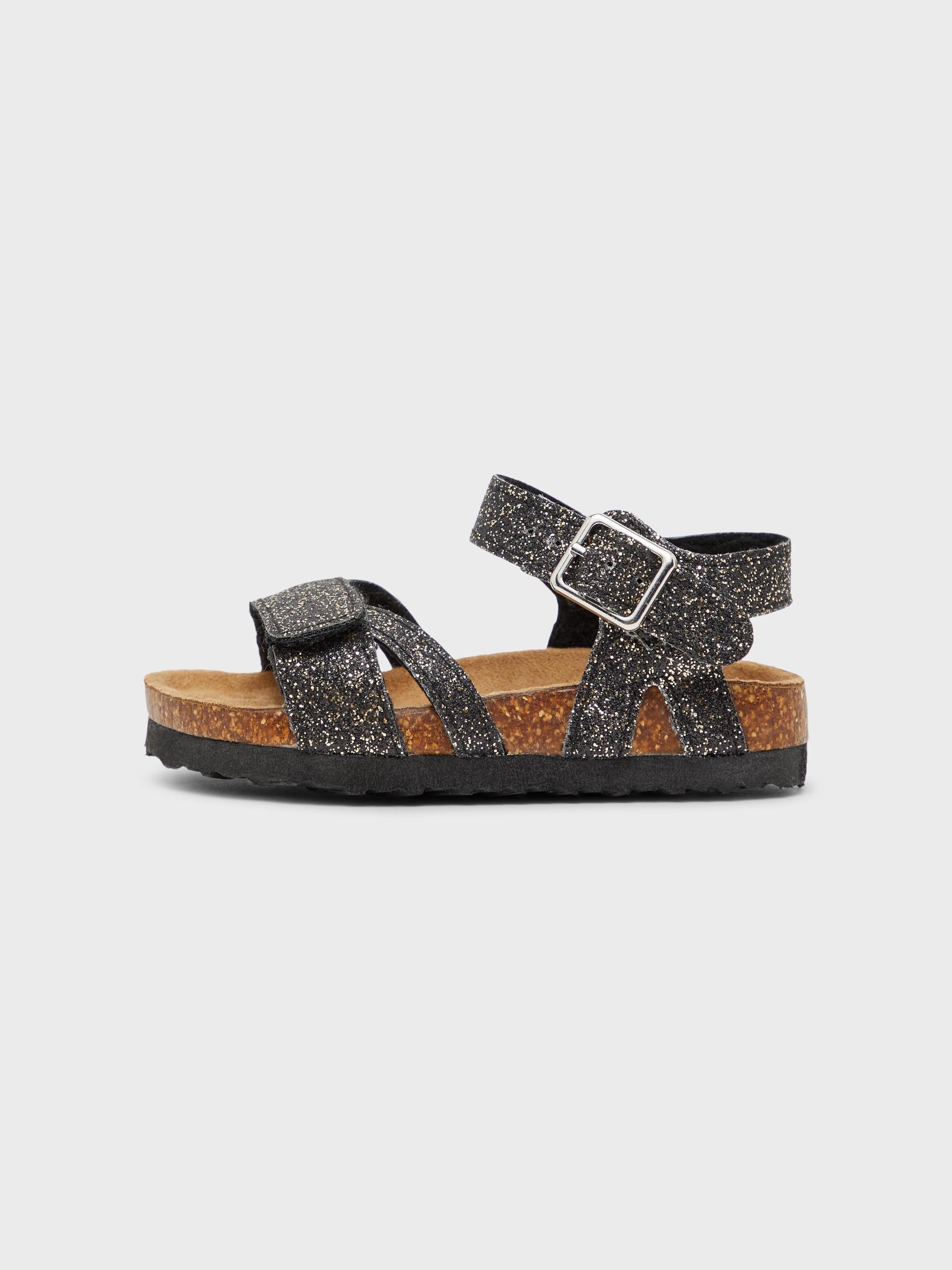 Name It sandali kids nero glitterato in oro