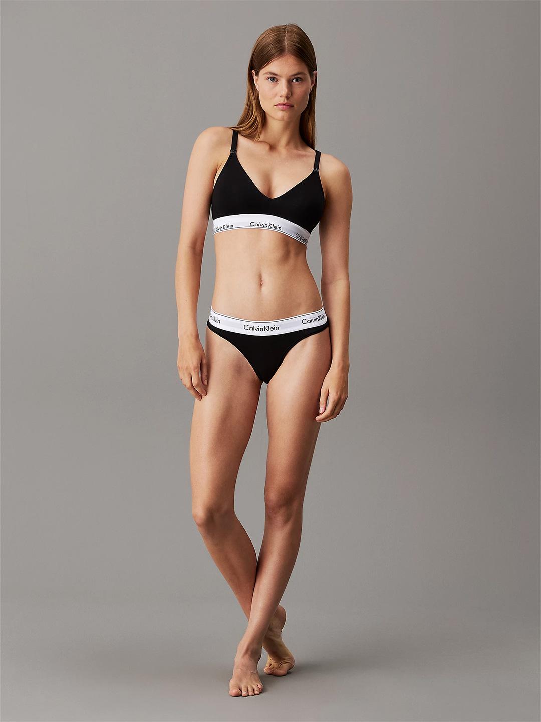 Calvin Klein slip nero brasiliana con elastico logato