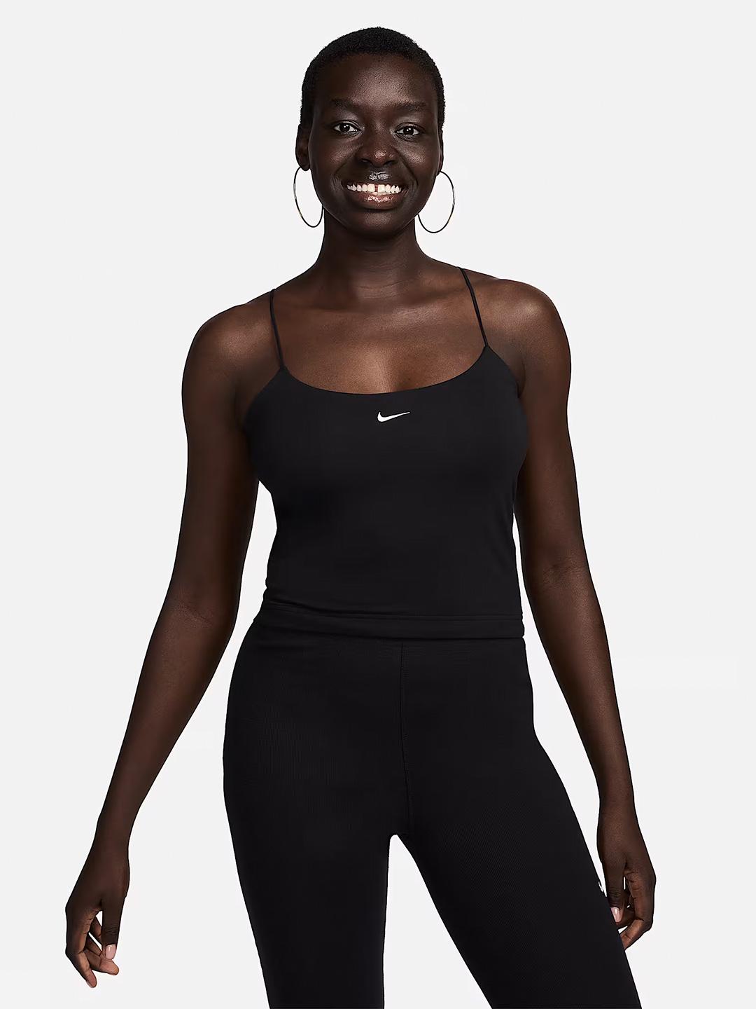 Nike Chill Knit canotta nero crop