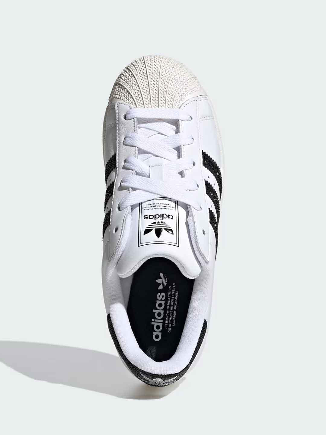 Adidas Super Star II sneakers bianco con strass