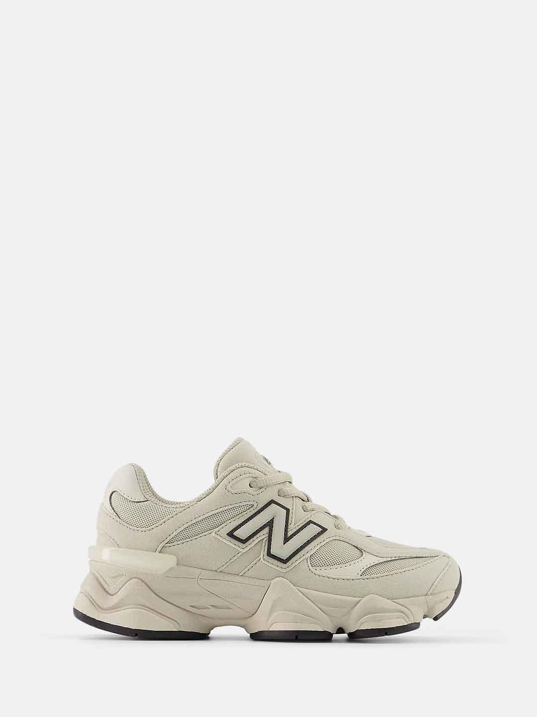 New Balance 9060 sneakers kids beige logo nero
