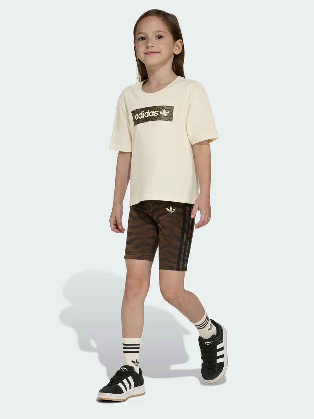 Adidas coordinato kids panna tigrato