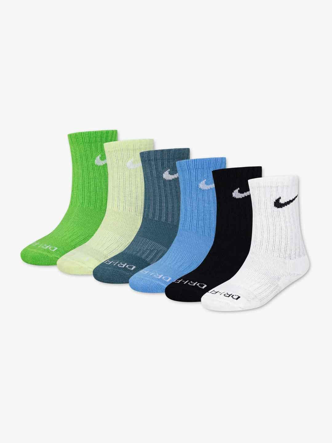 Nike calzini kids verde set da 6 paia