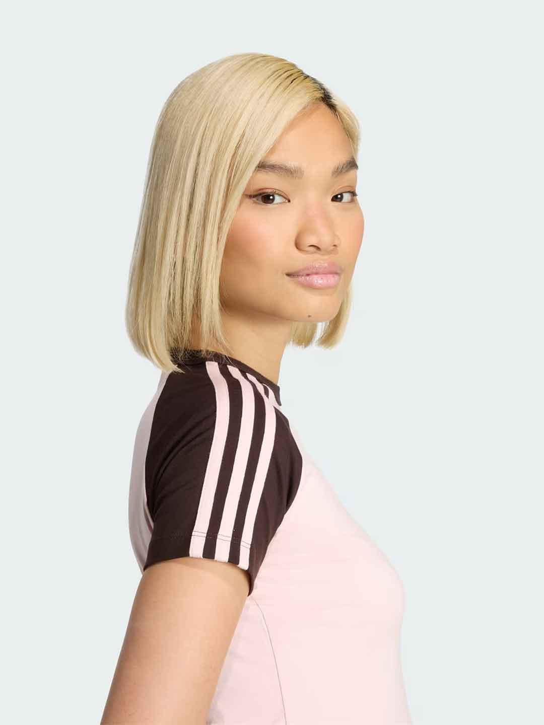 Adidas t-shirt rosa e marrone