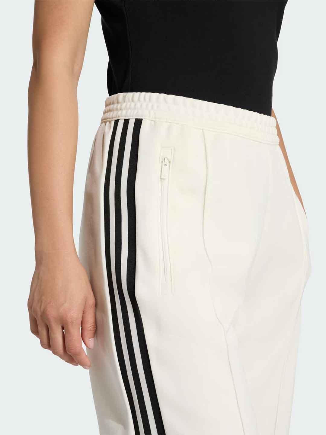 Adidas pantaloni bianco con bande nero