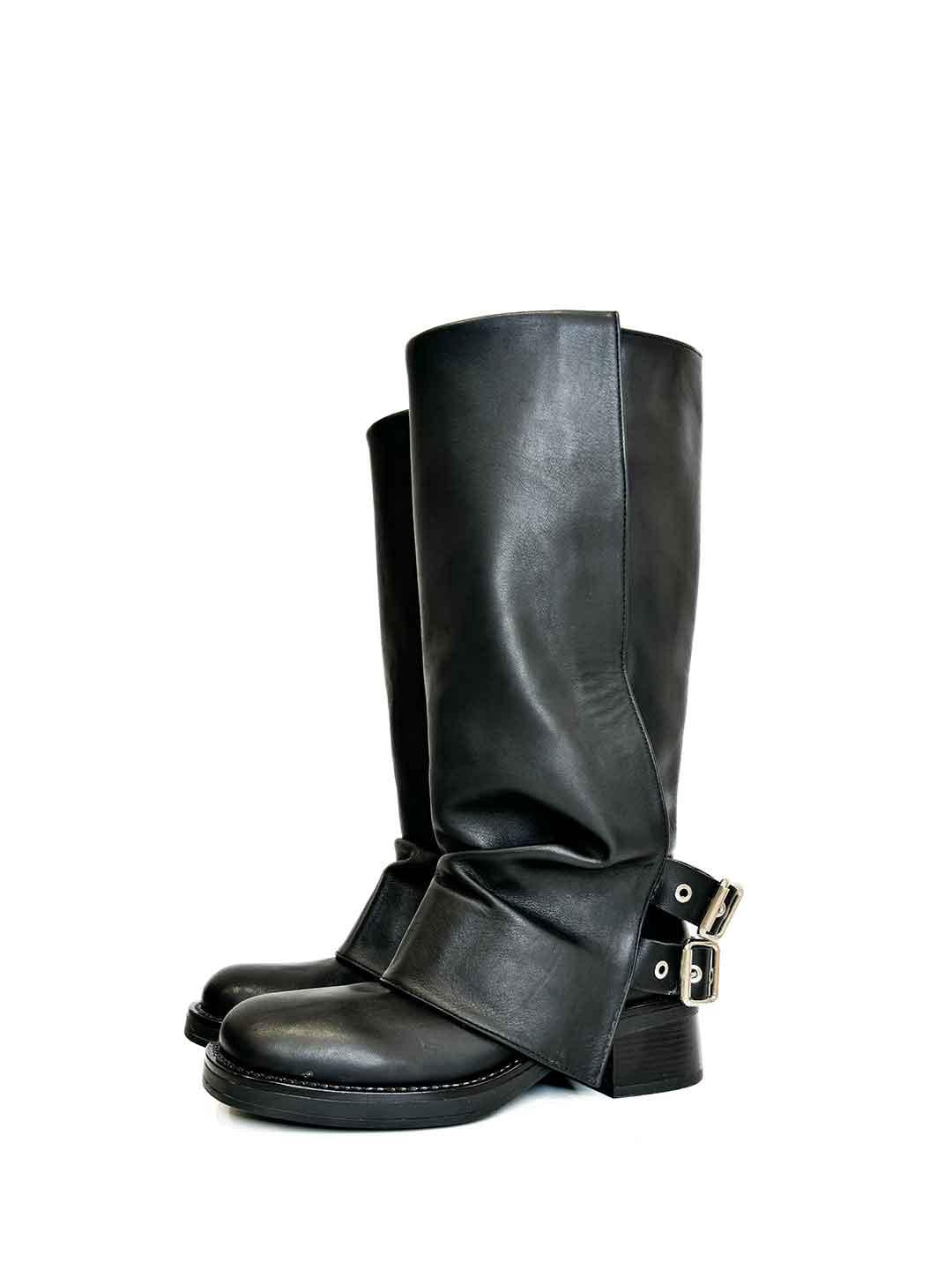 Aniye By anfibio nero in pelle