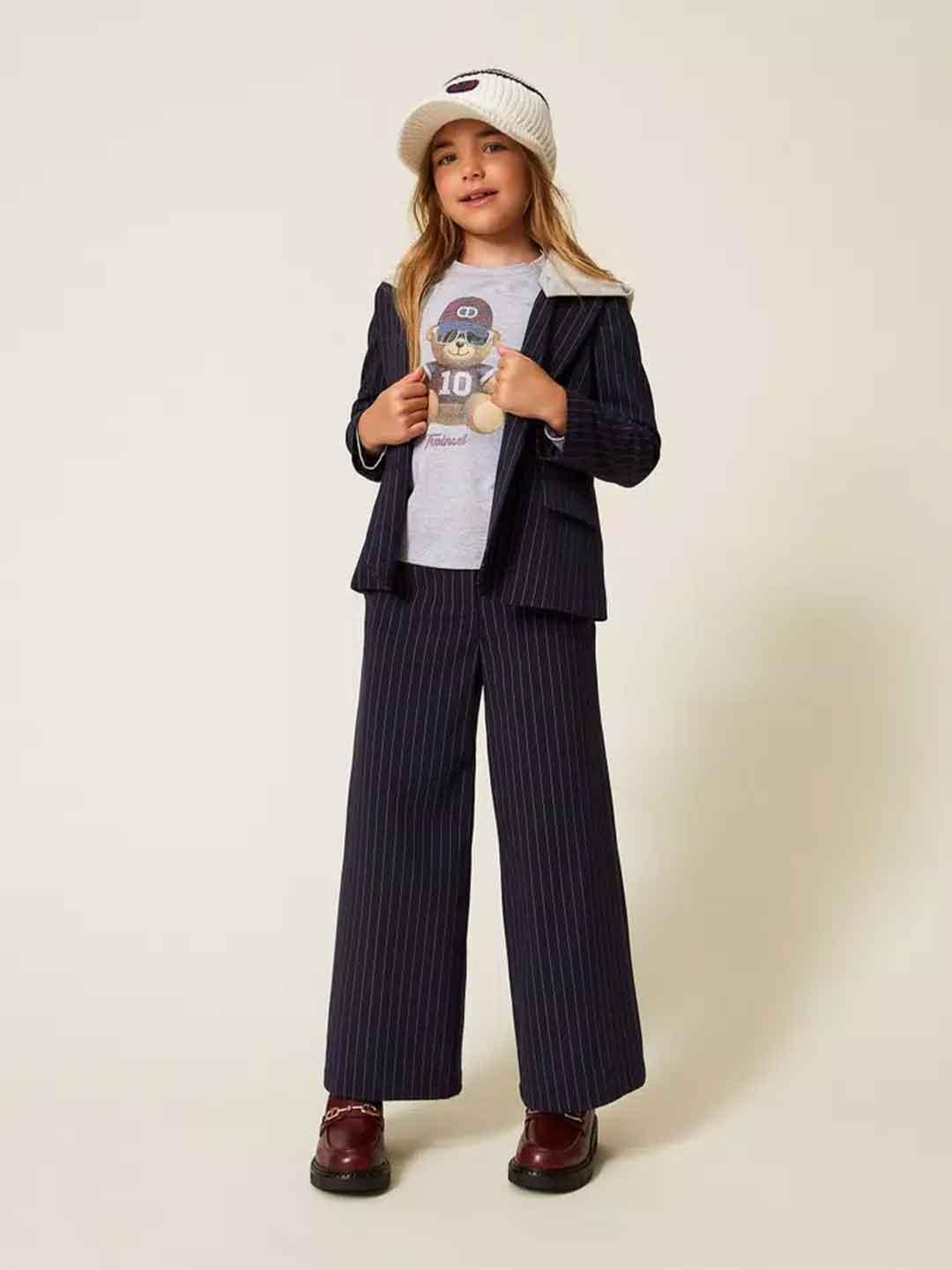 Twinset giacca kids blu con cappuccio