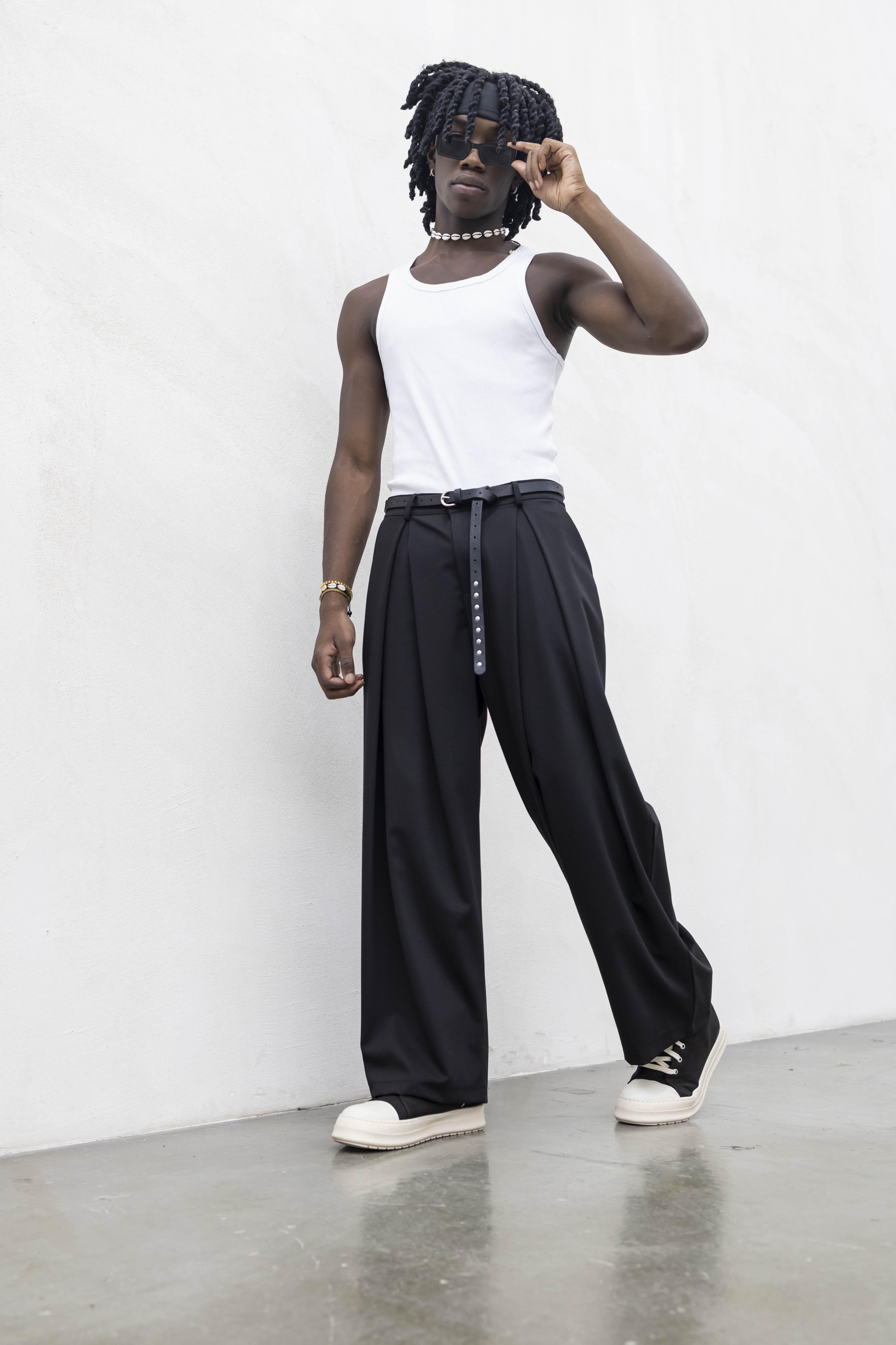 Tokyo pantaloni nero con super pences