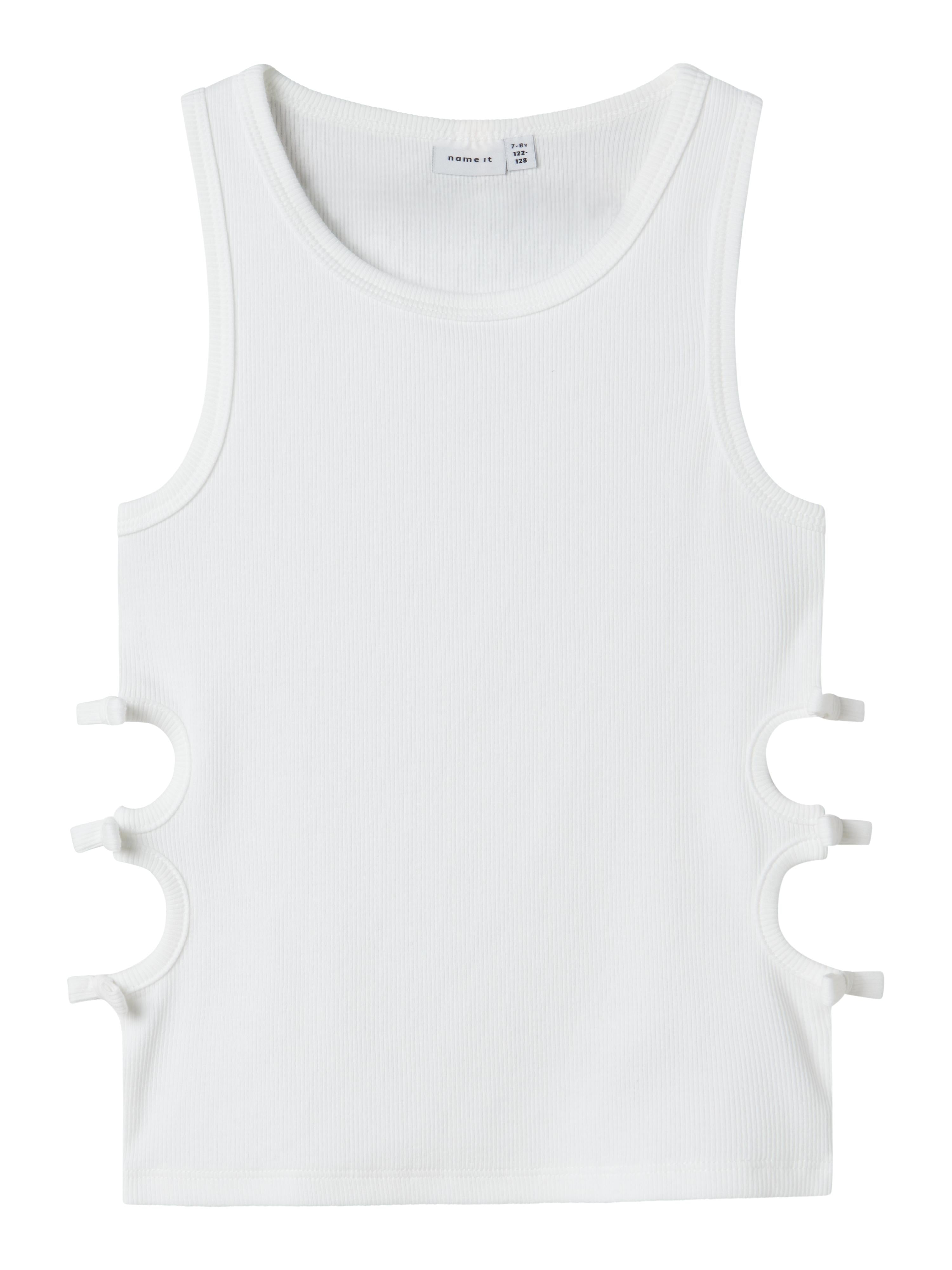 Name It canotta kids bianco cut out con fiocchi