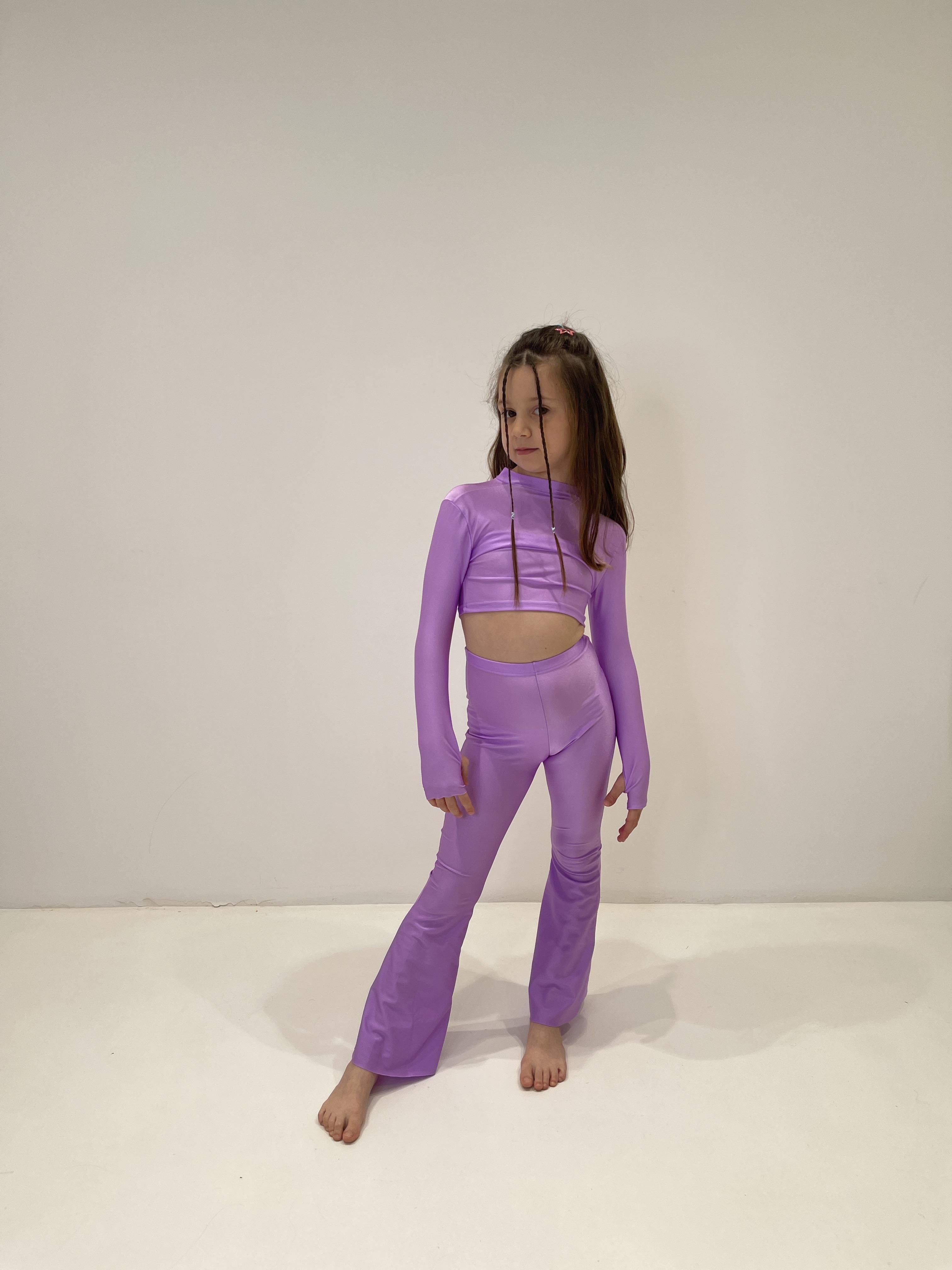 Island Coco t-shirt kids lilla manica a guanto
