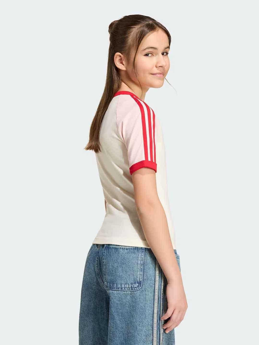 Adidas t-shirt kids panna con cuore