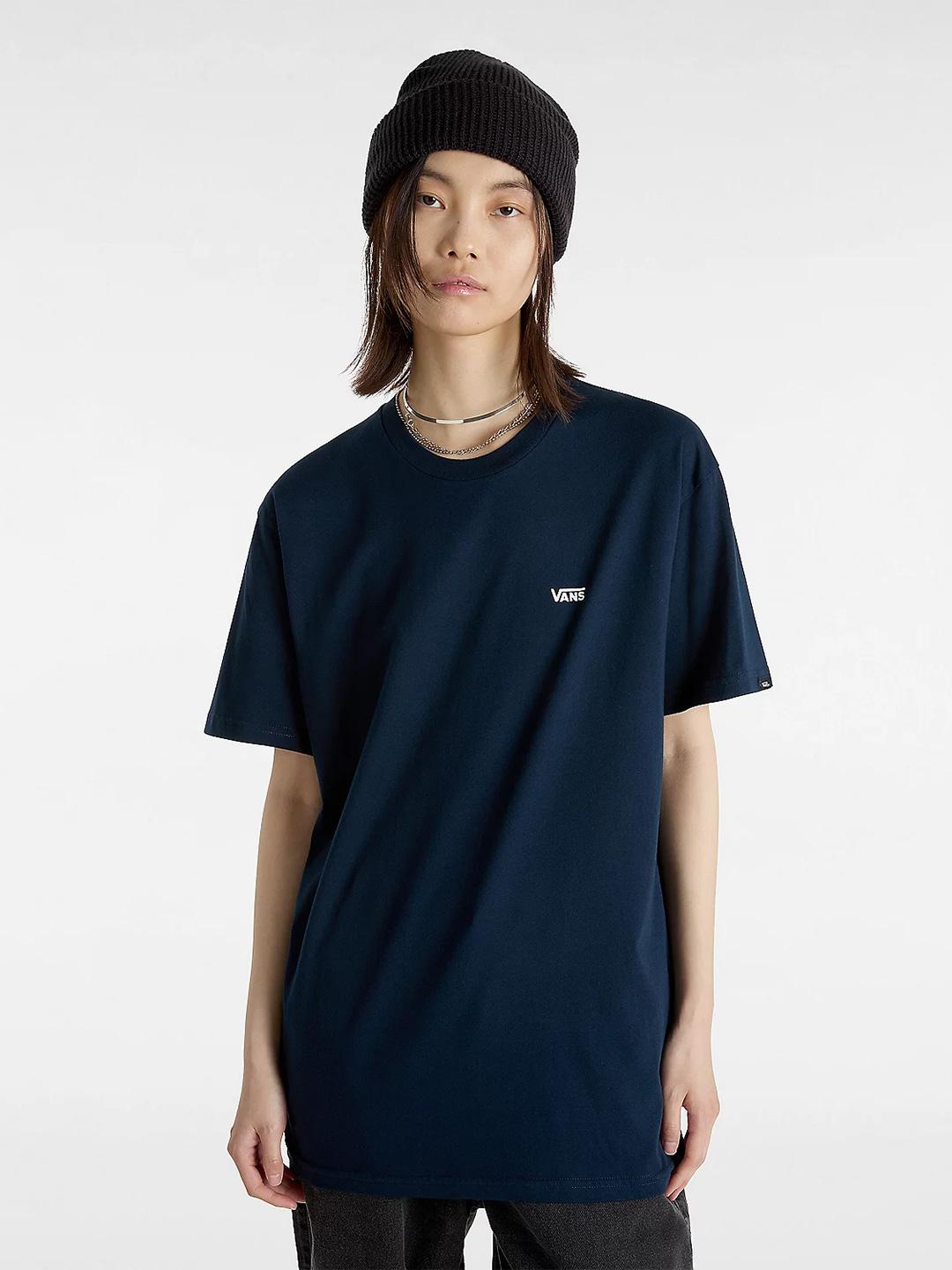 Vans Left Chest t-shirt blu con logo bianco