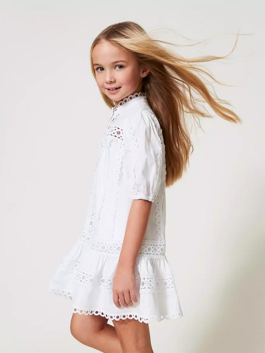 Twinset abito kids bianco