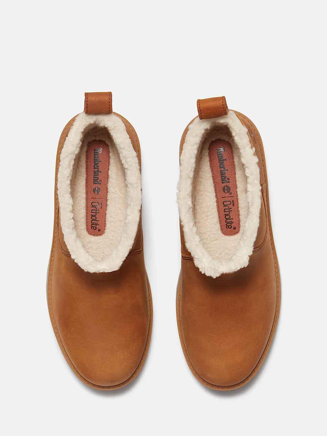 Timberland Stone Street anfibio beige con pelliccia