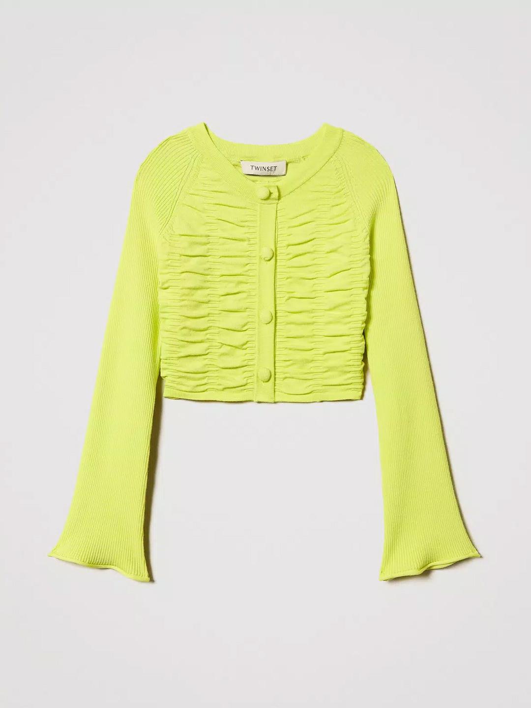 Twinset cardigan kids giallo