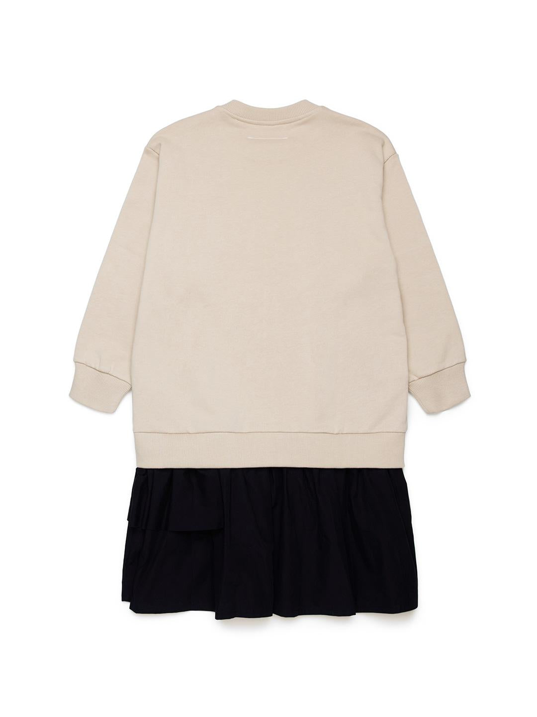 Maison Margiela abito kids beige e nero