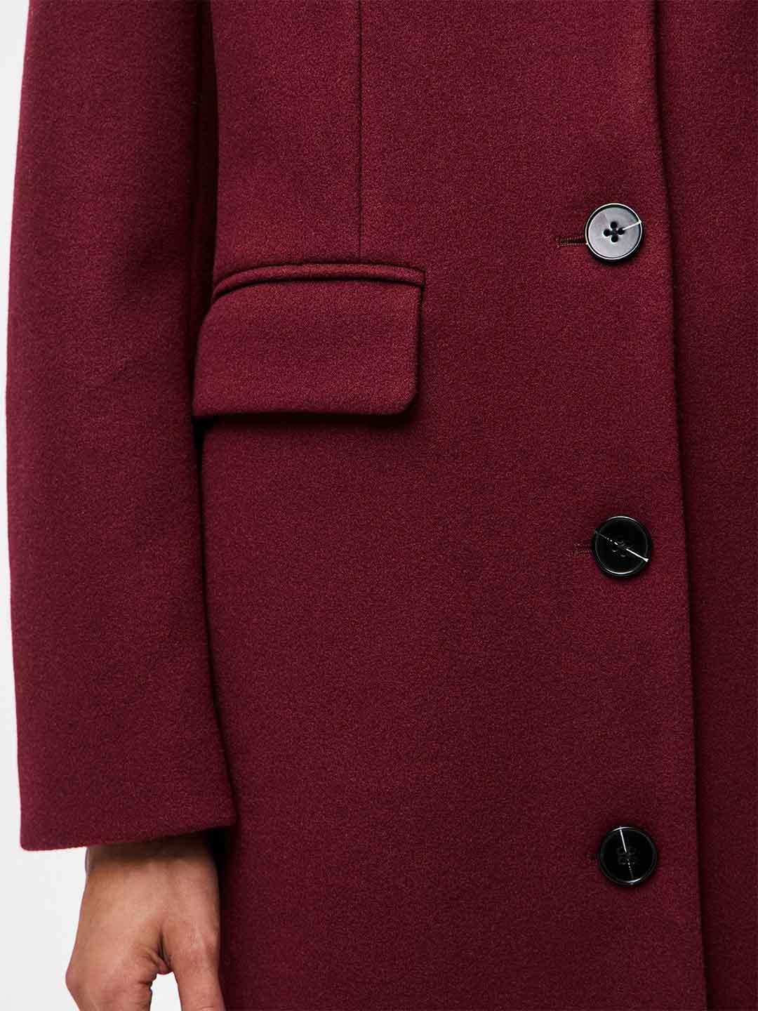 Pieces cappotto bordeaux lungo