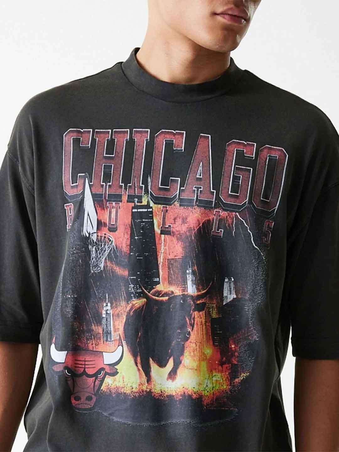 New Era t-shirt grigio Chicago Bulls