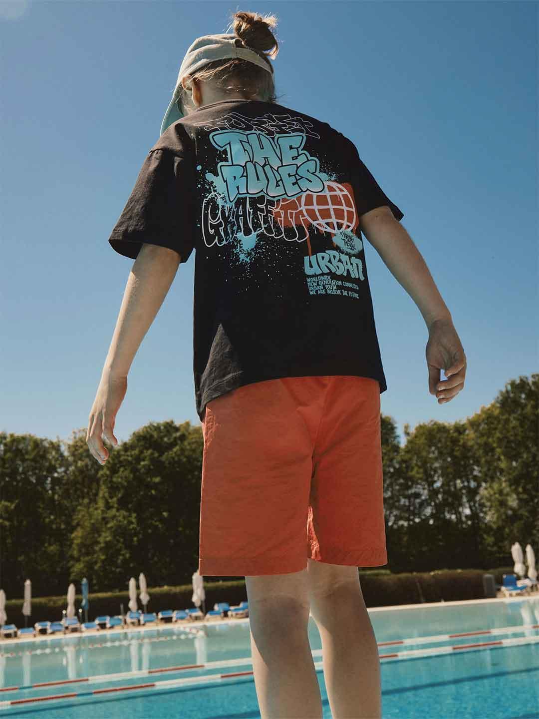Name It t-shirt kids nero con stampa