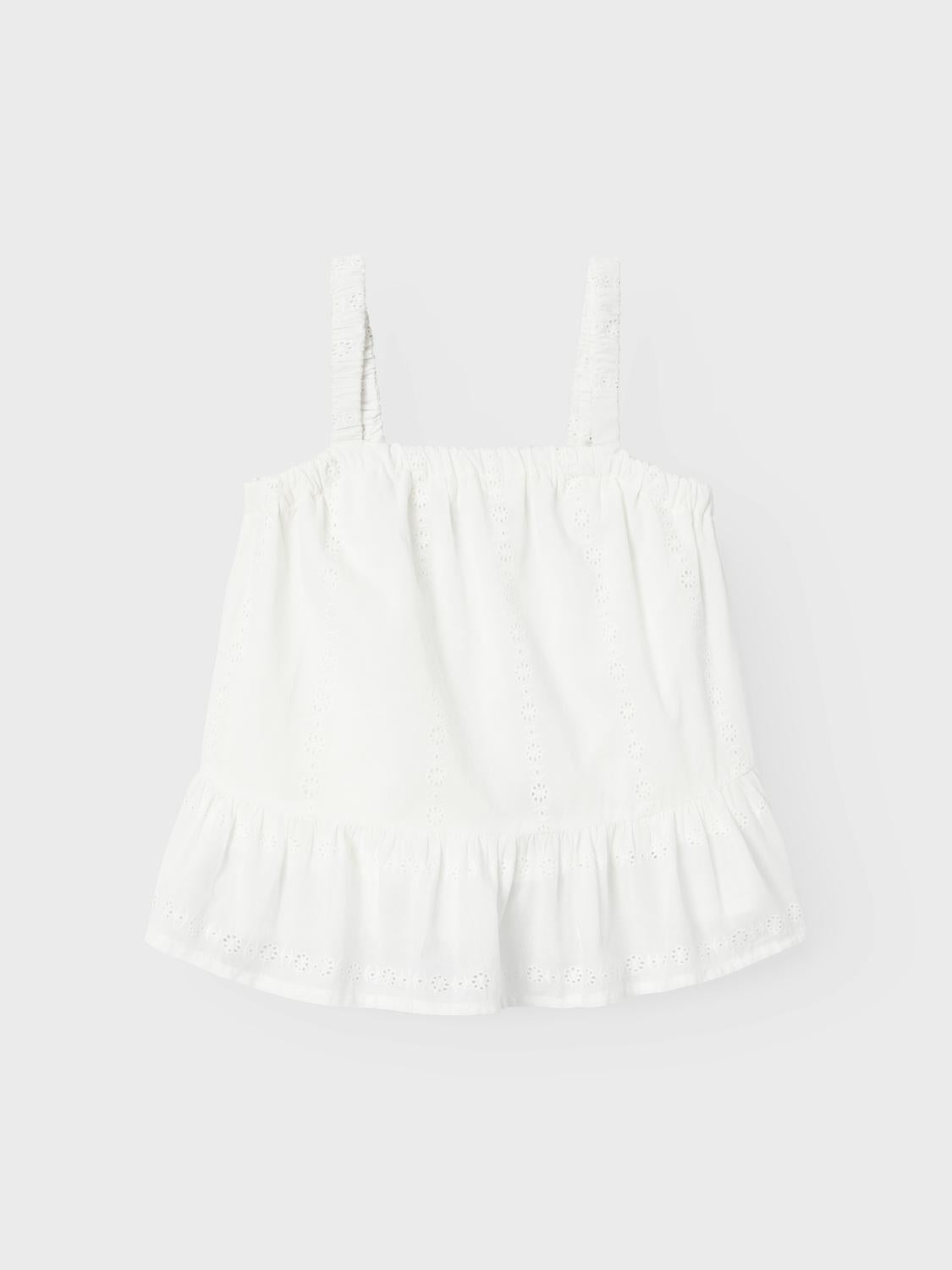 Name It top kis bianco con ricami
