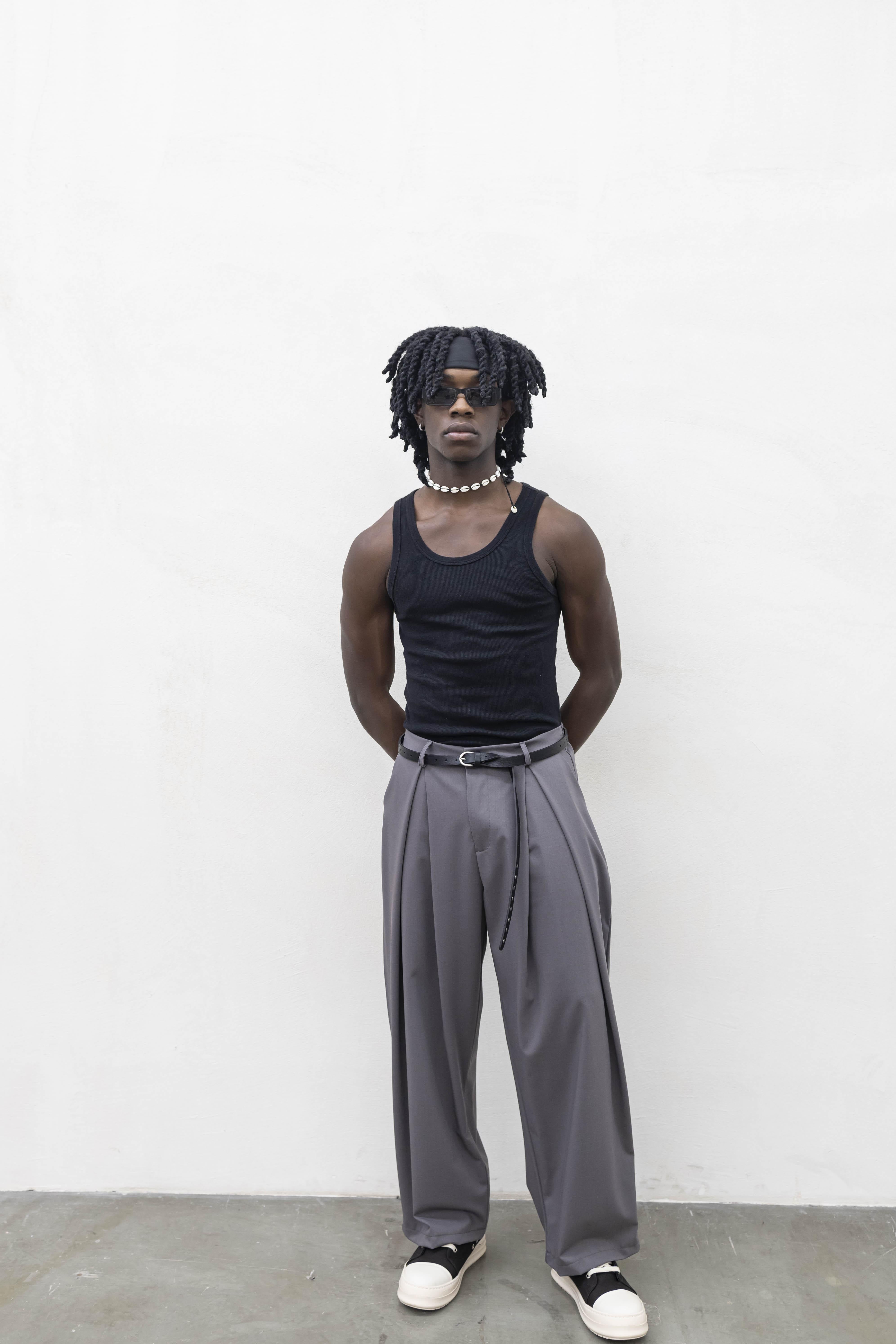 Tokyo pantaloni grigio con super pences