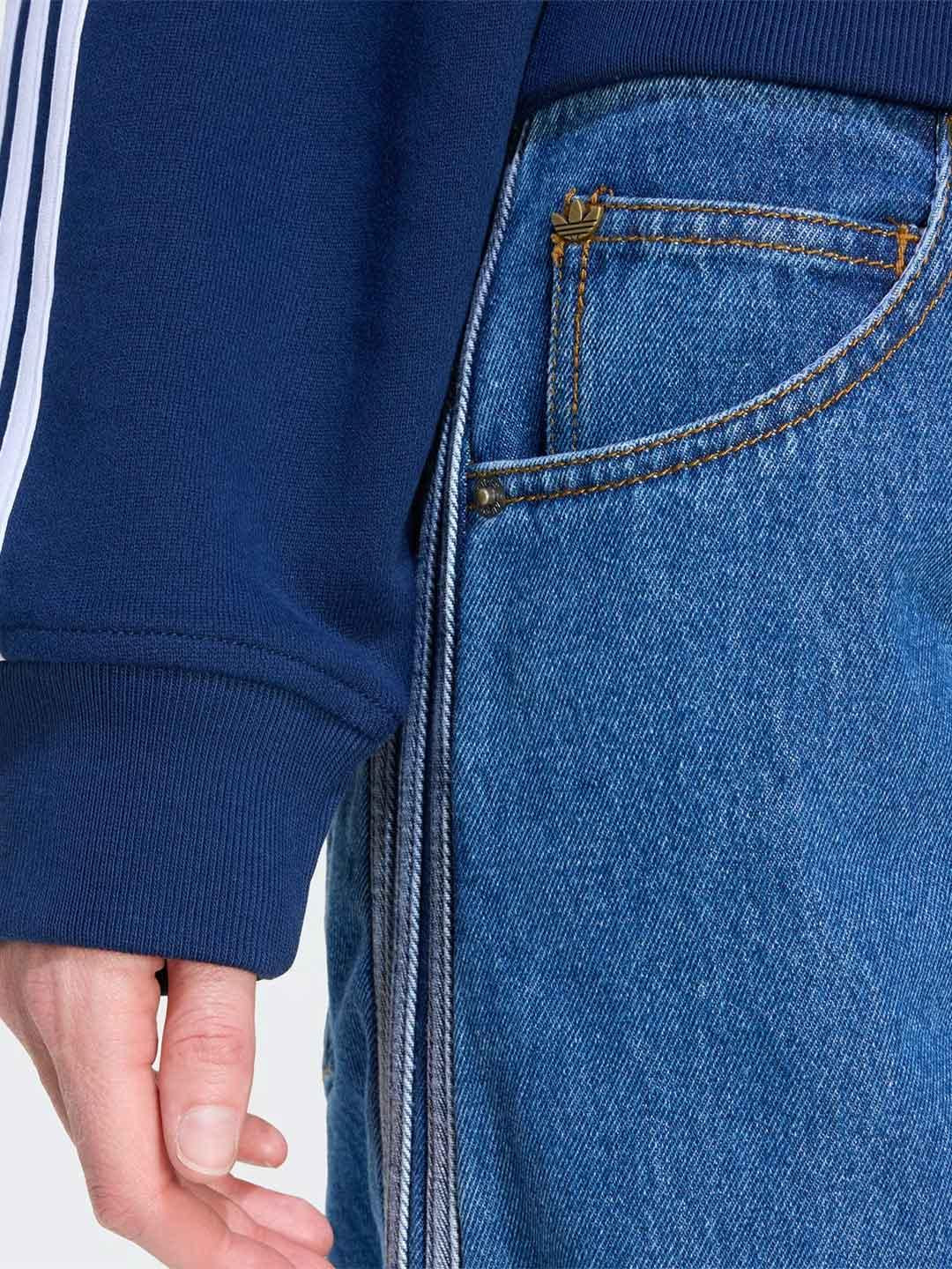 Adidas jeans blu a palazzo