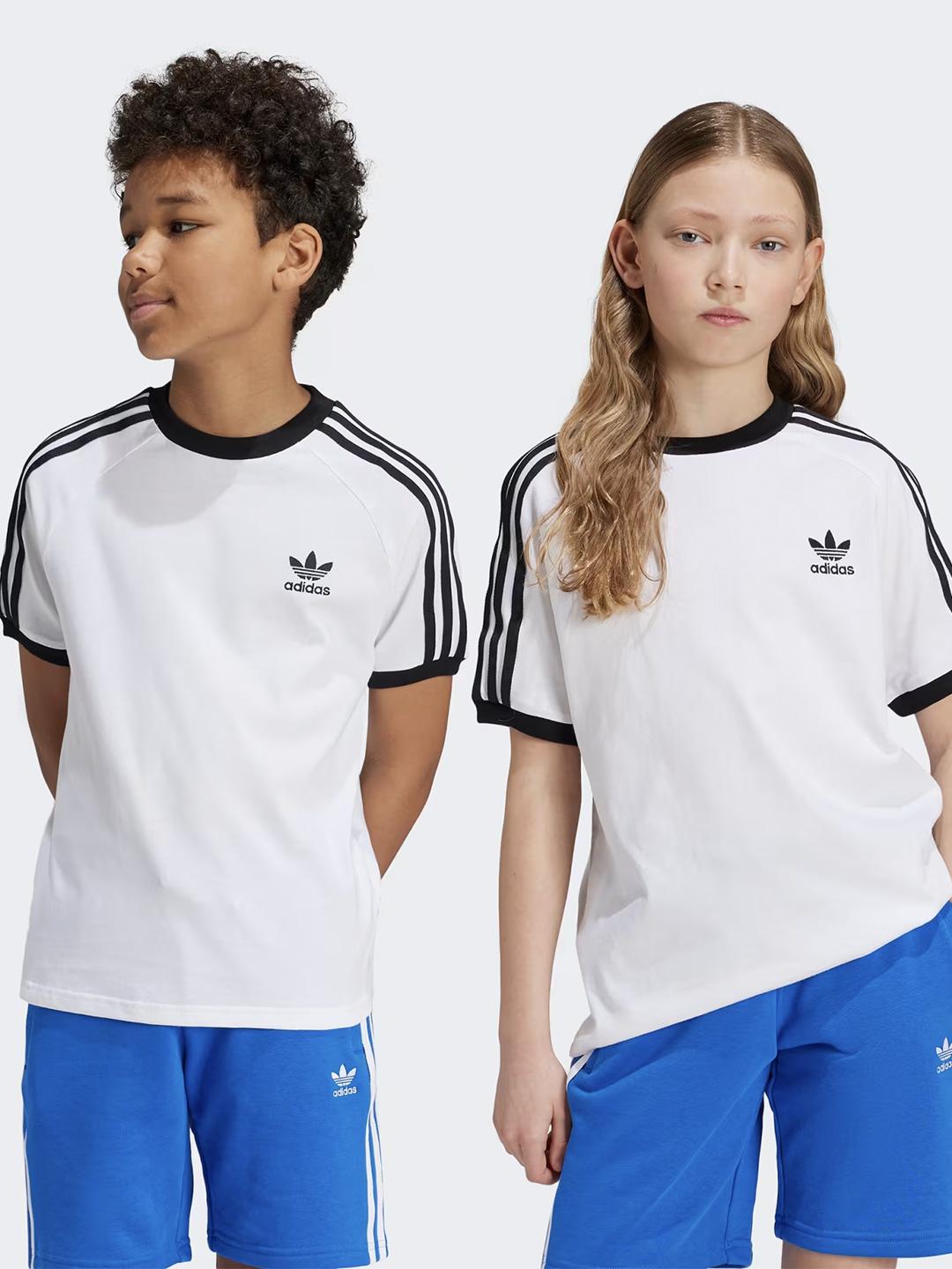 Adidas Adicolor t-shirt kids bianco e nero