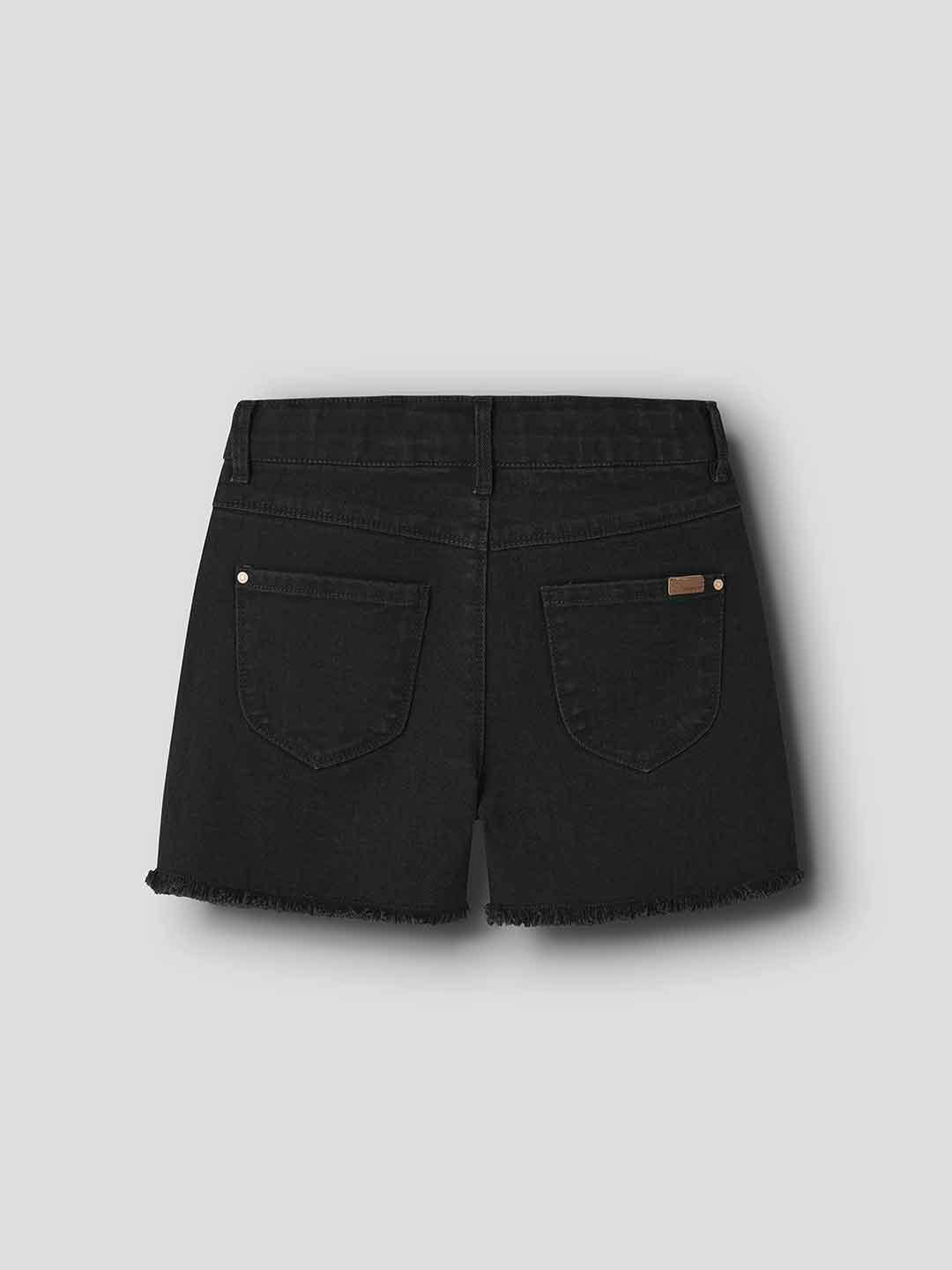 Name It shorts kids nero con orlo sfrangiato