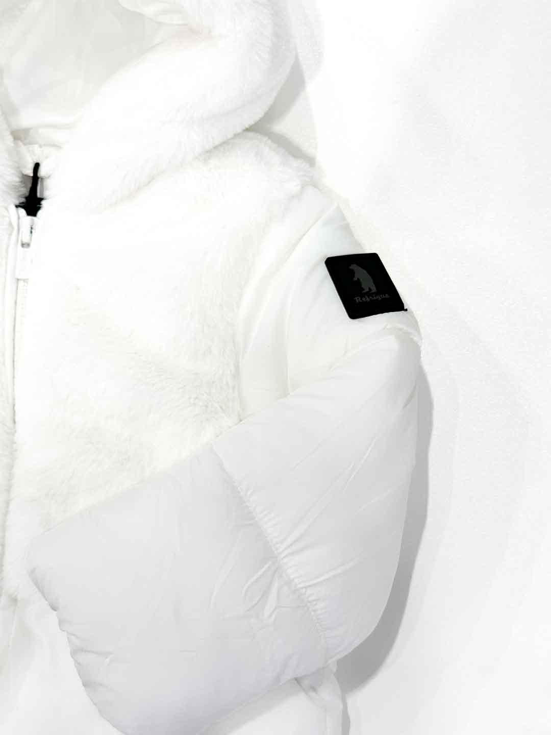 Refrigue piumino kids bianco in pelliccia
