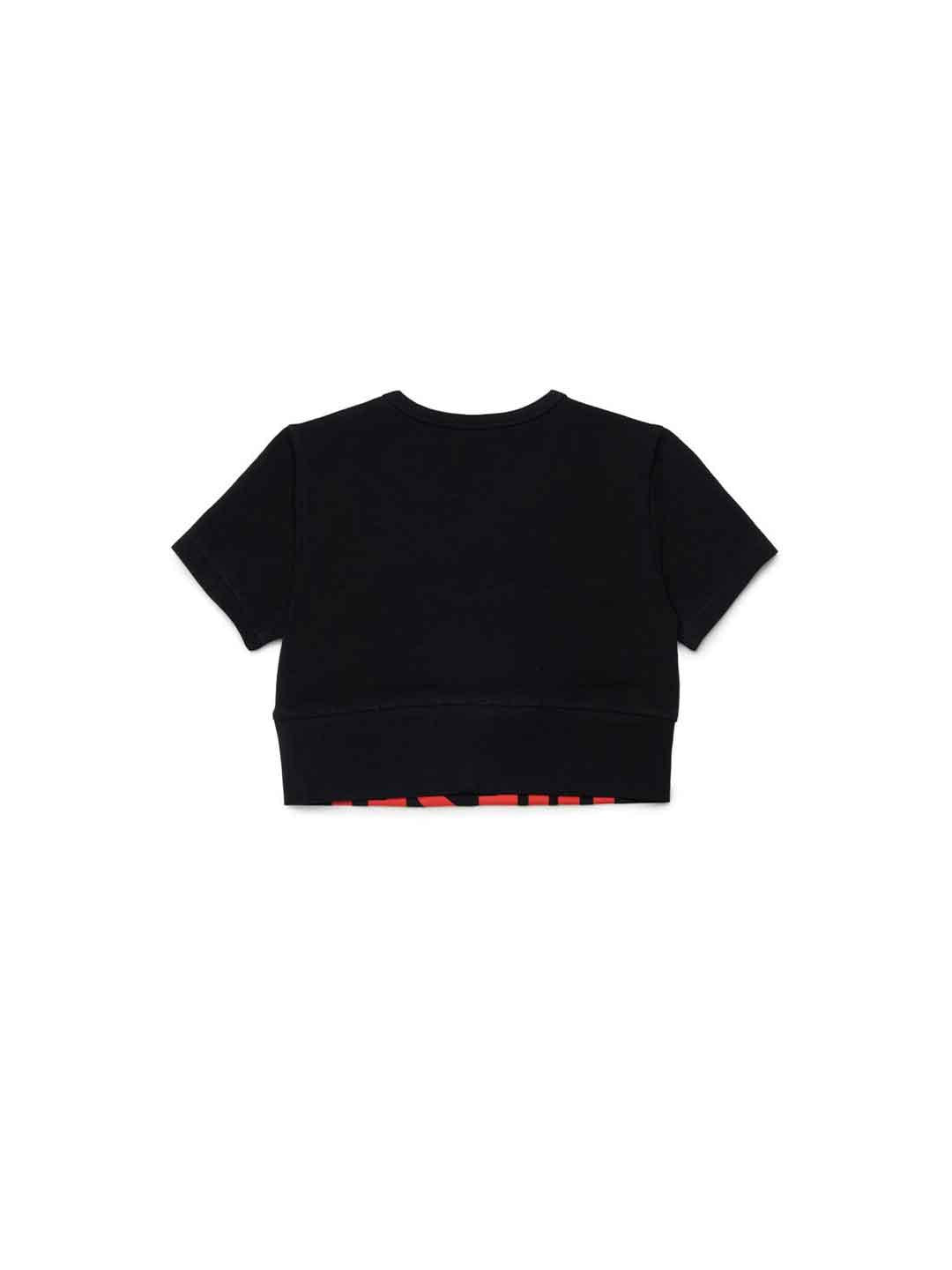 Diesel Tcefy t-shirt nero con logo rosso