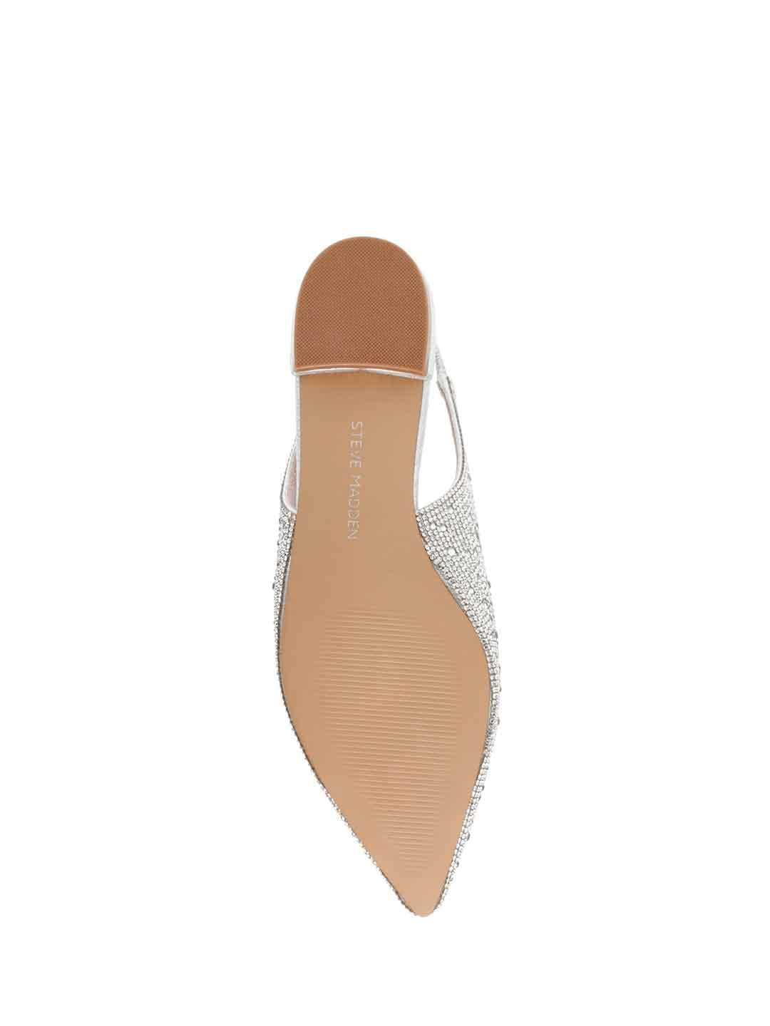 Steve Madden Care-R ballerina argento con strass