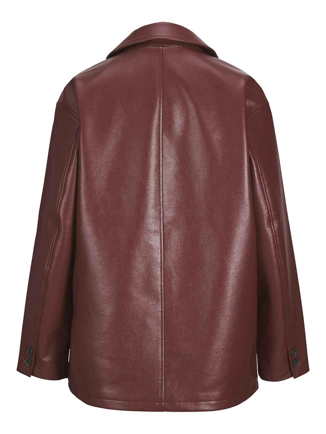 JJXX giacca bordeaux in pelle