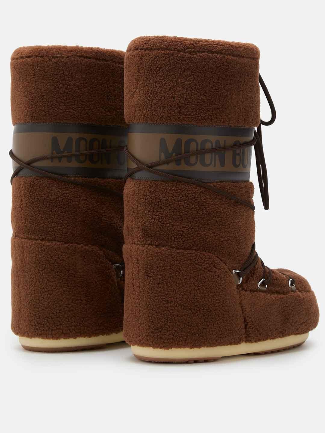 Moon Boot Icon stivale marrone in teddy