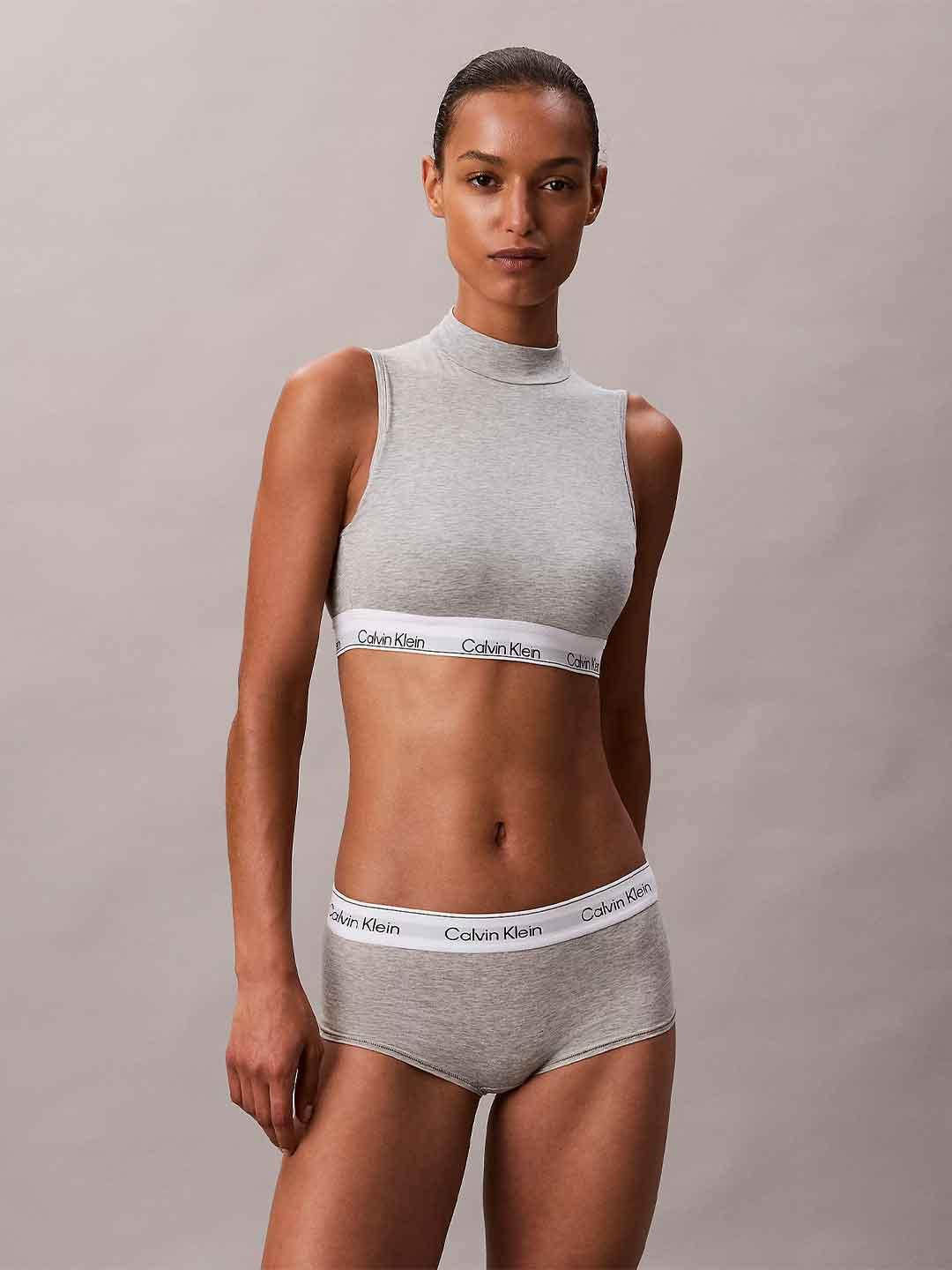 Calvin Klein top grigio a lupetto