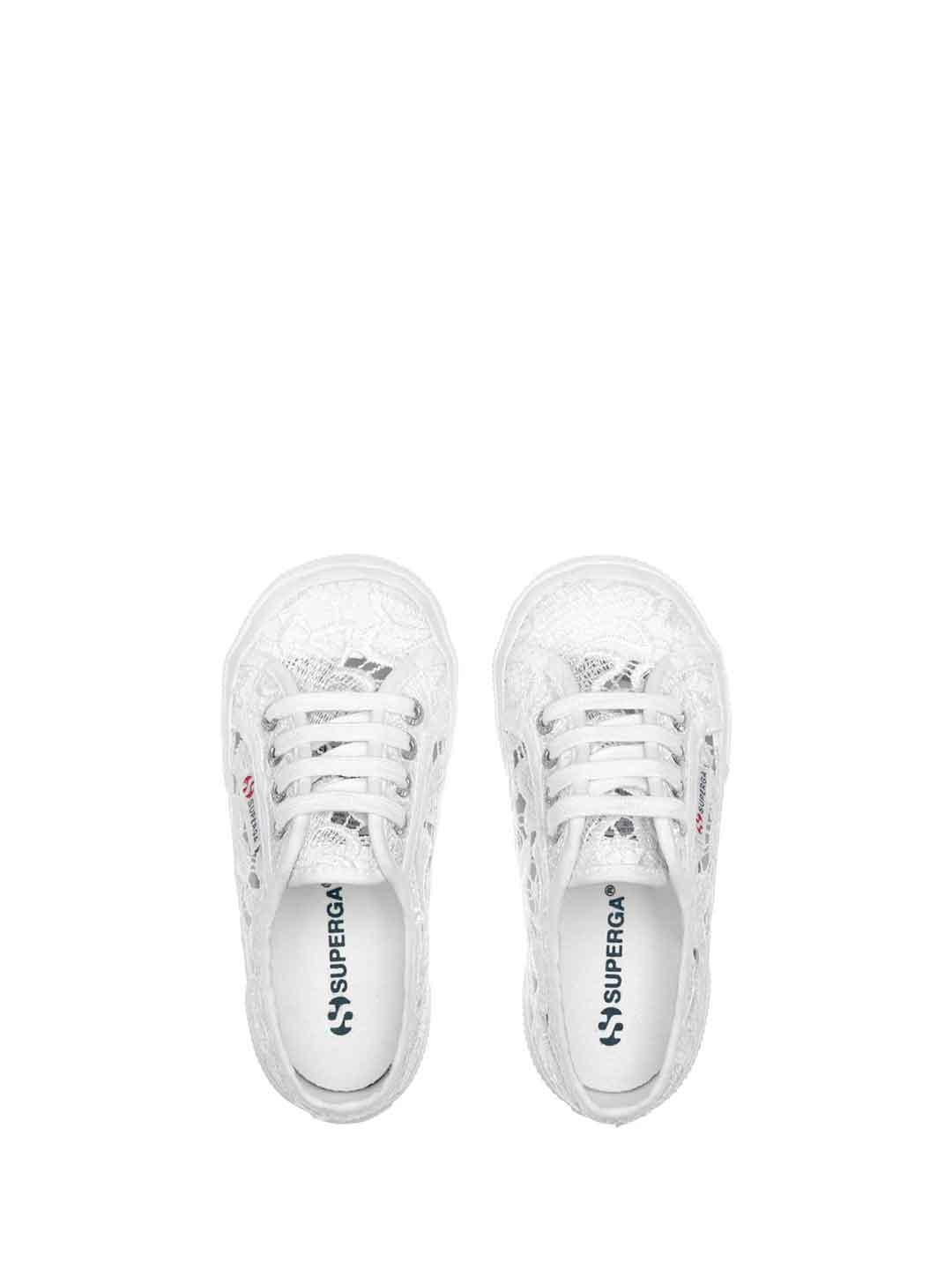 Superga sneakers kids bianco in macramè
