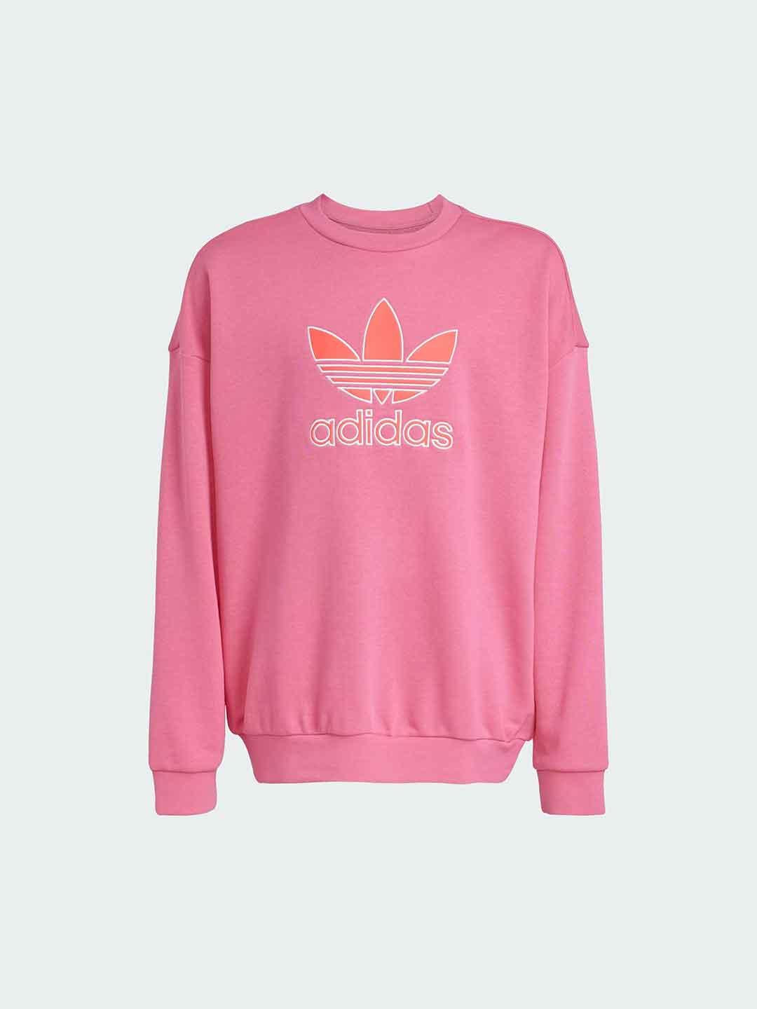 Adidas felpa kids rosa girocollo