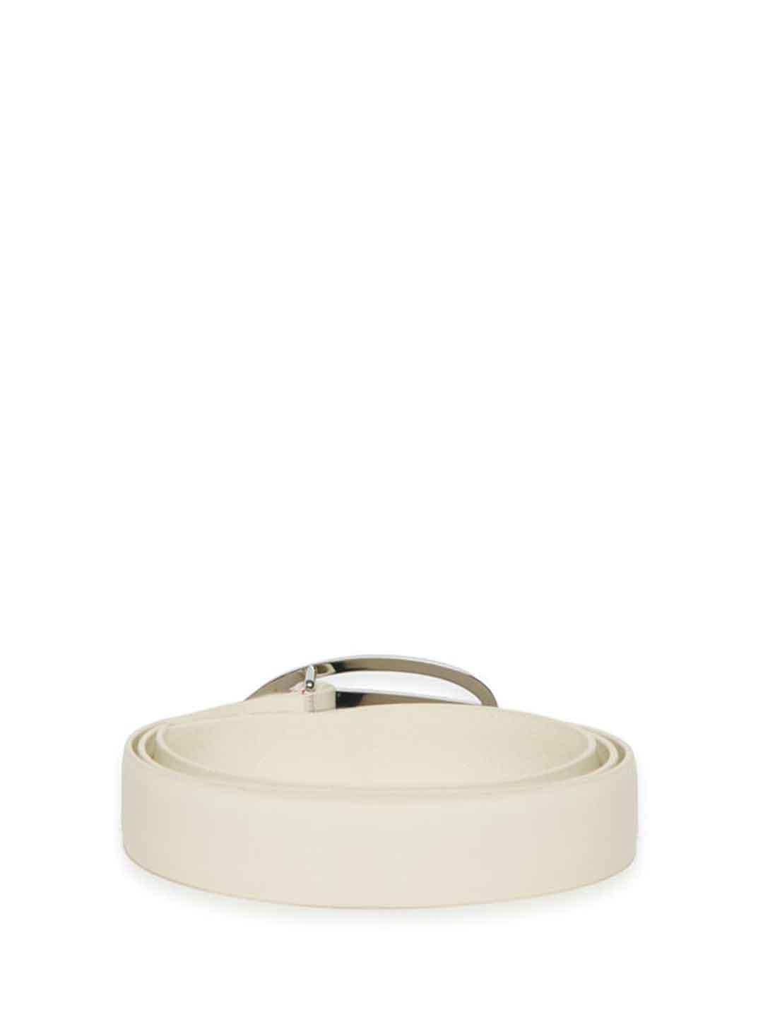 Diesel cintura panna in pelle con strass