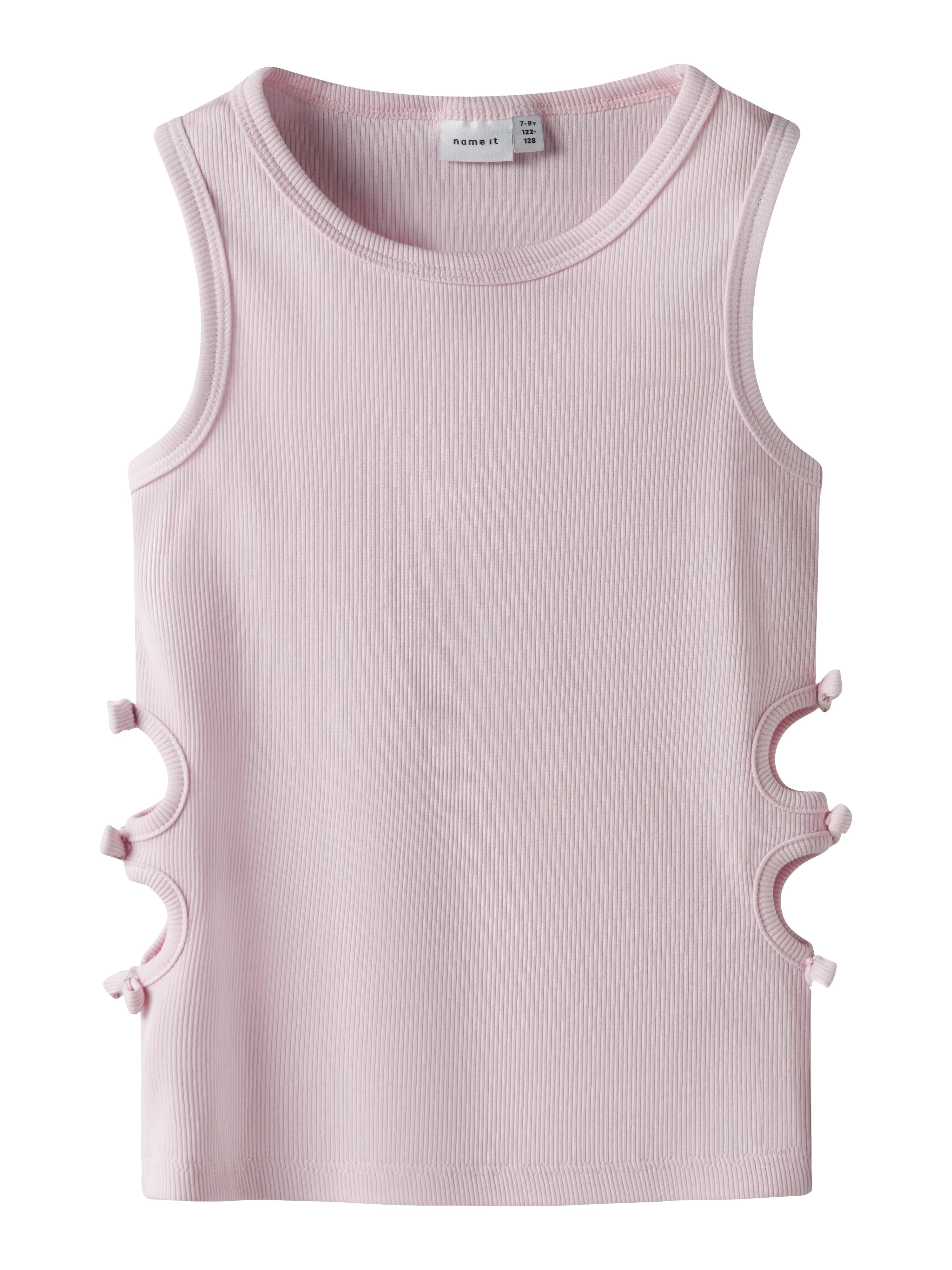 Name It canotta kids rosa cut out con fiocchi