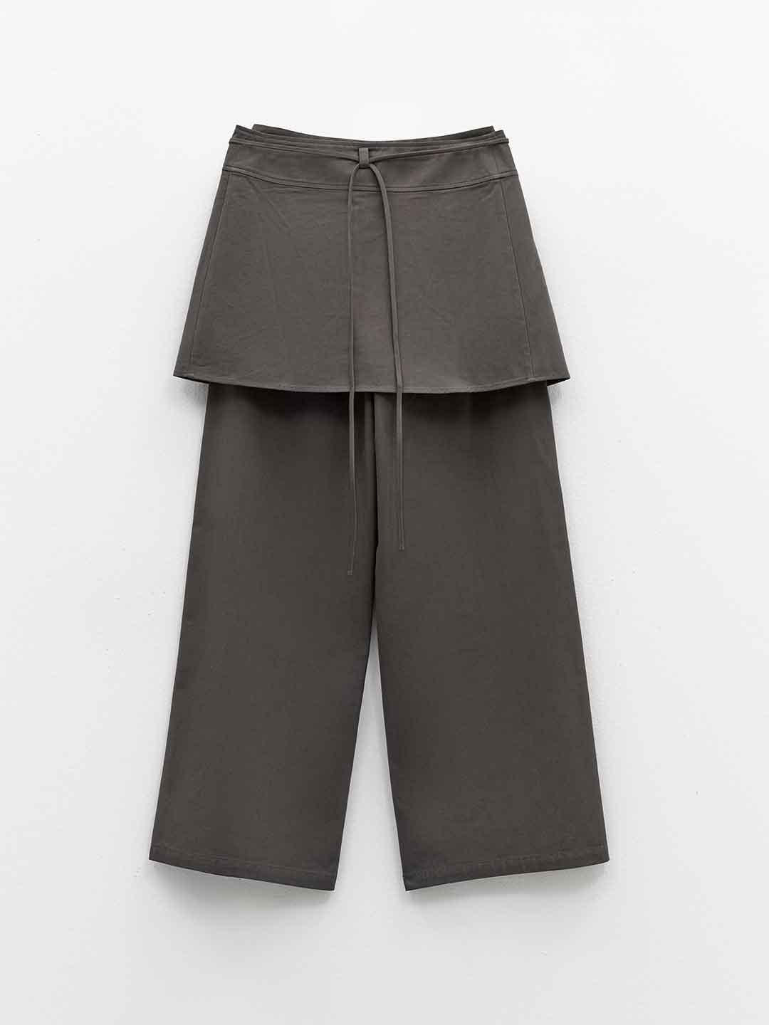 Eleh pantalone grigio con gonna