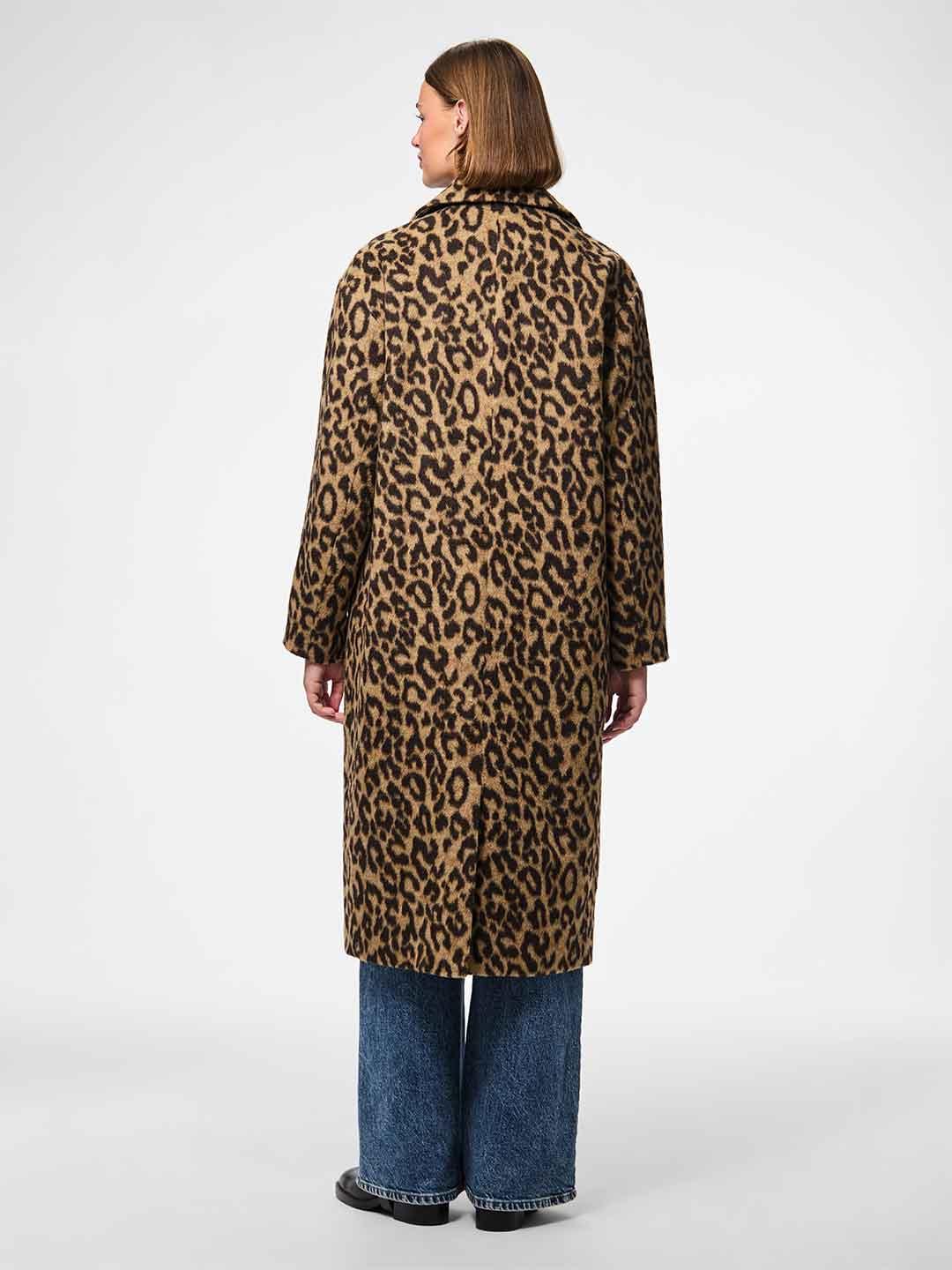 Pieces cappotto maculato lungo