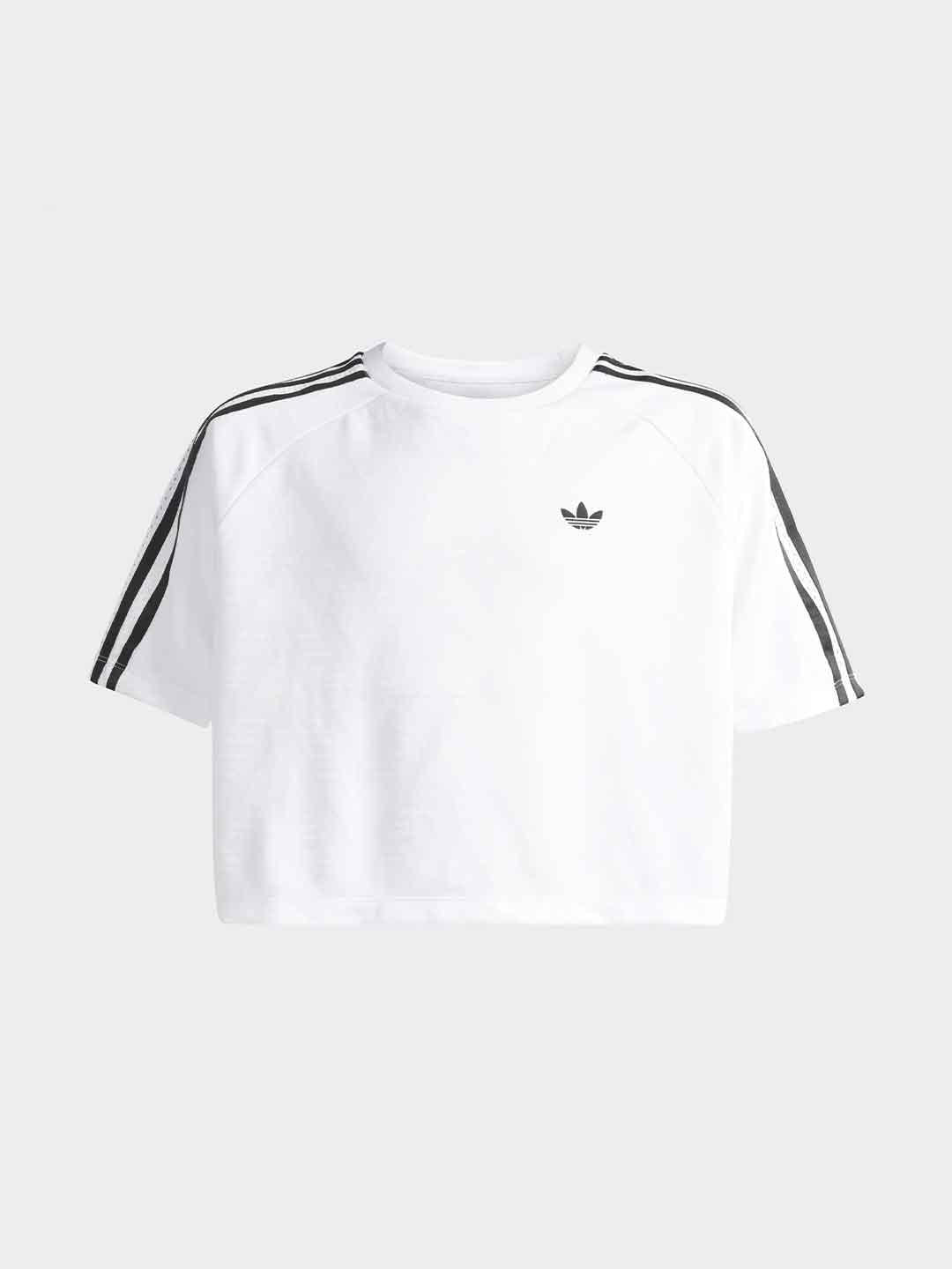 Adidas t-shirt kids bianco crop