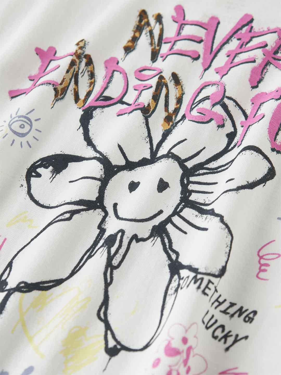 Name It t-shirt kids bianco Never ending fun