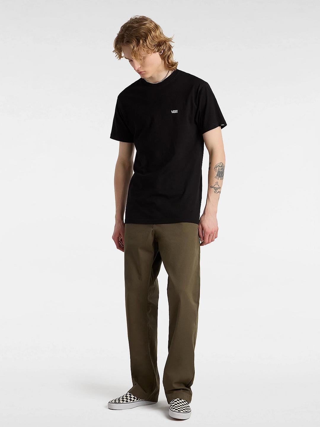 Vans Left Chest t-shirt nero con logo bianco